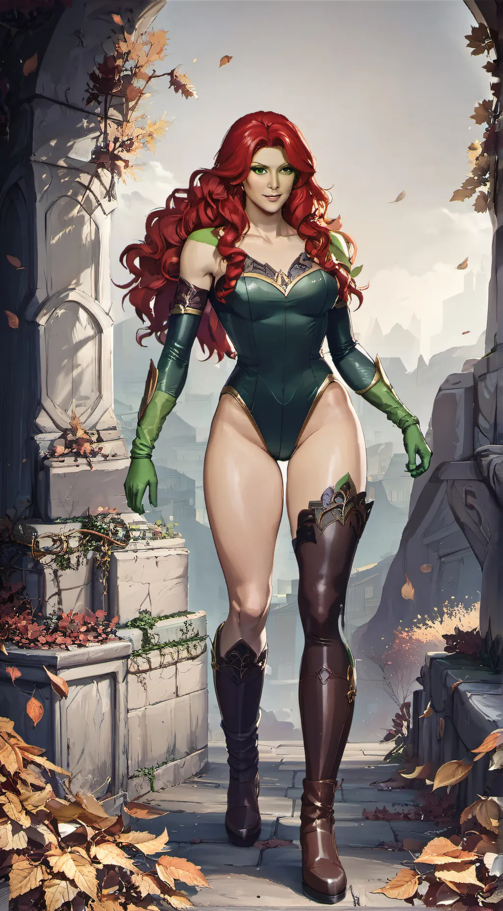 ai character: poison ivy  background