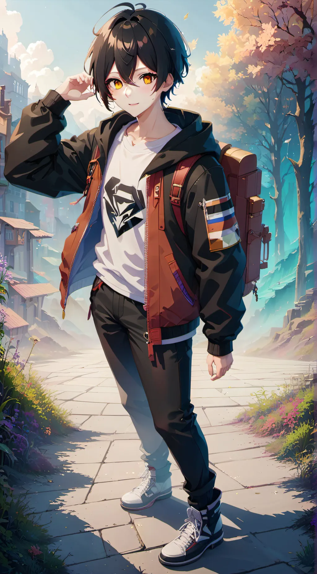 ai character: GLÏ5ÇH background