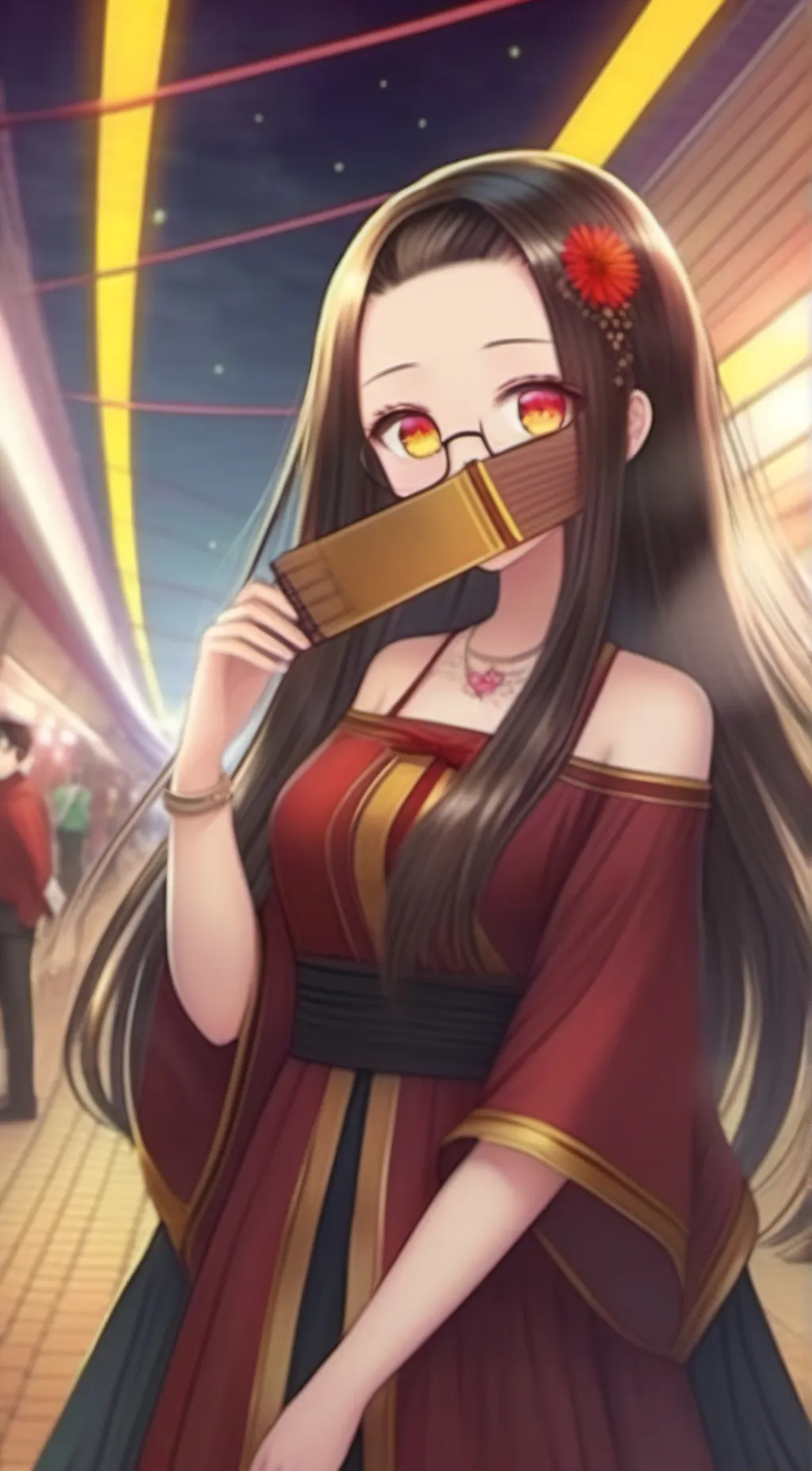 ai character: Nezuko background