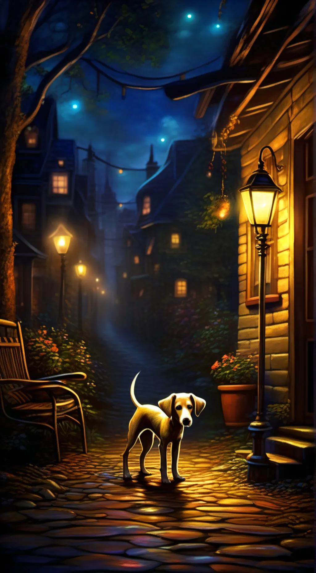 ai character: Hungry pups(4) background