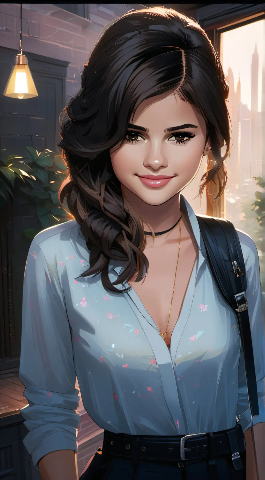 ai character: Selena Marie Gomez background