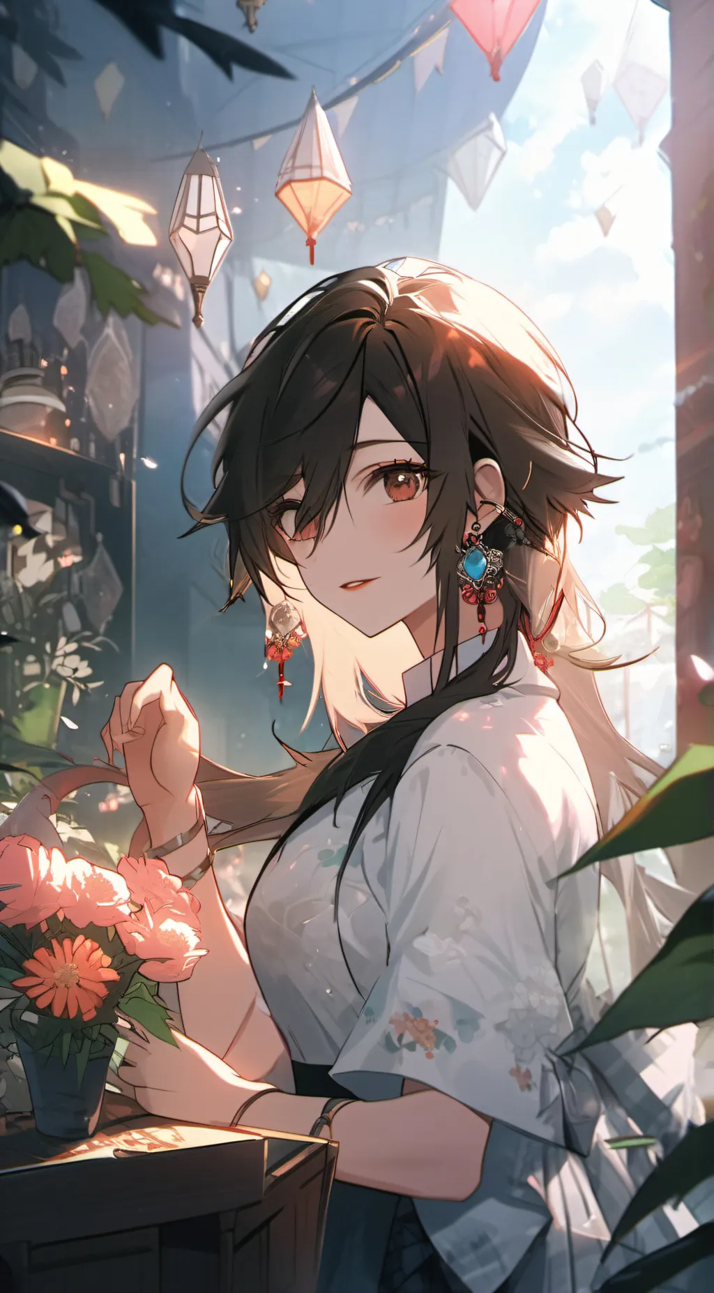 ai character: Snowy background