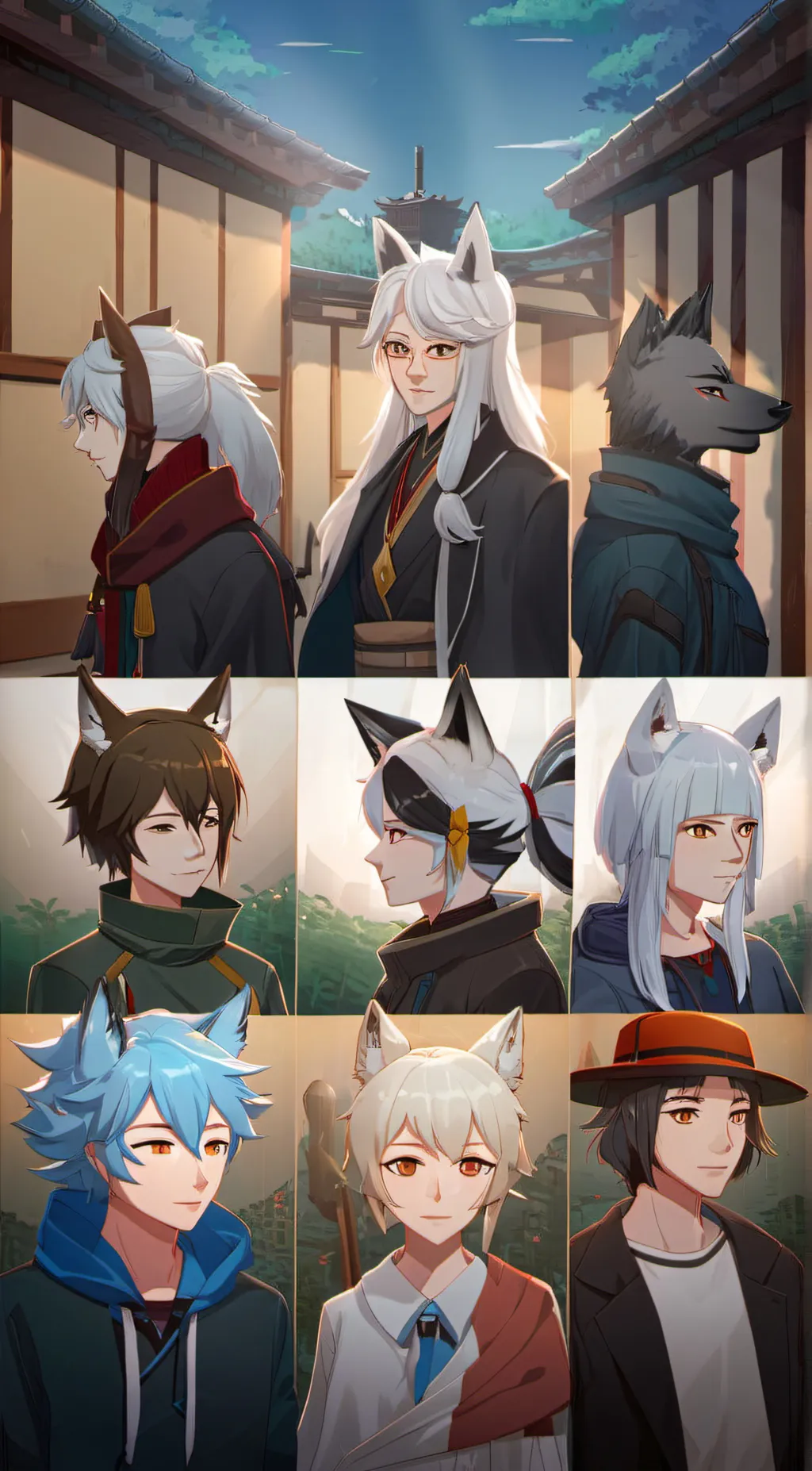 ai character: wolf pack background