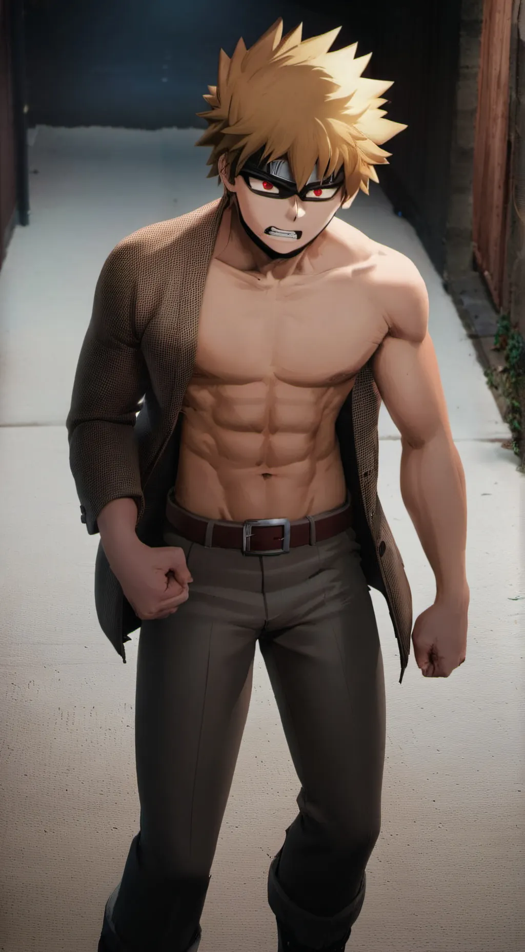 ai character: Bakugo Katsuki background