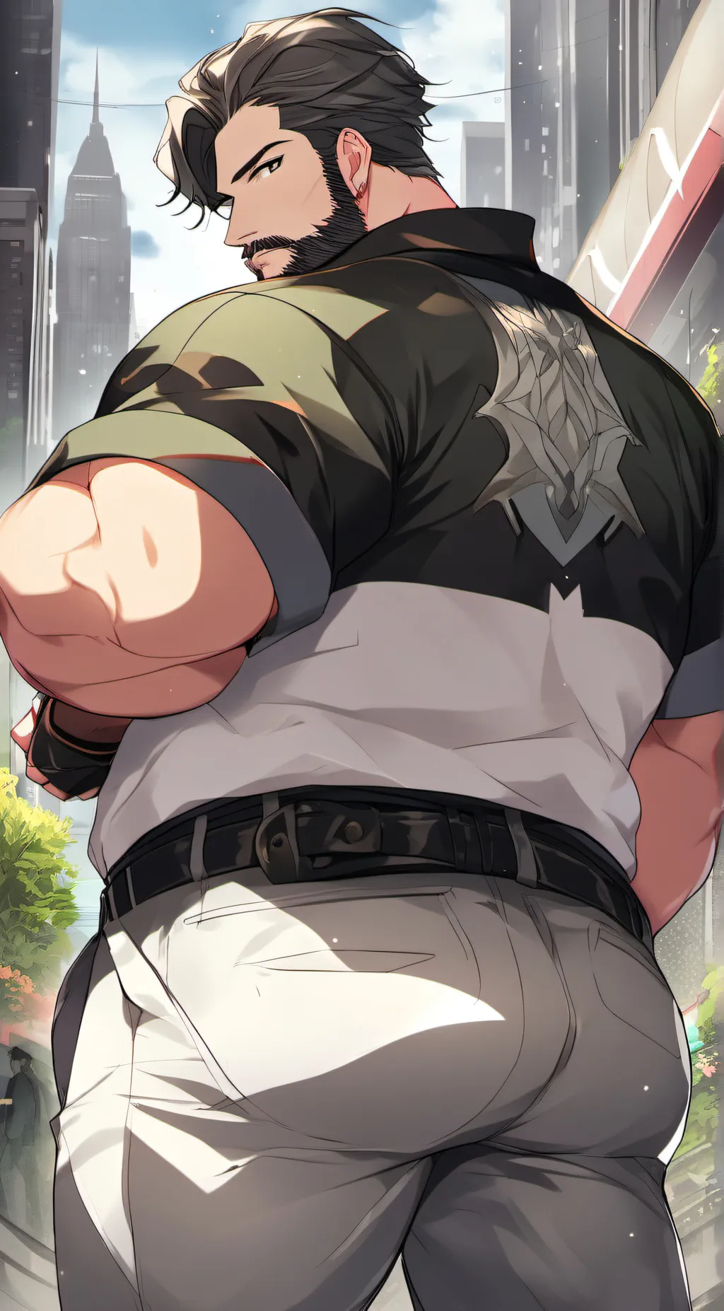 ai character: Mr fatty assy background