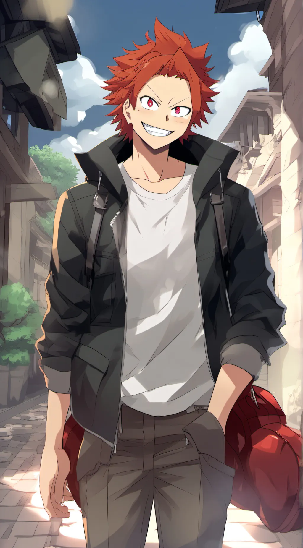 ai character: Kirishima  background