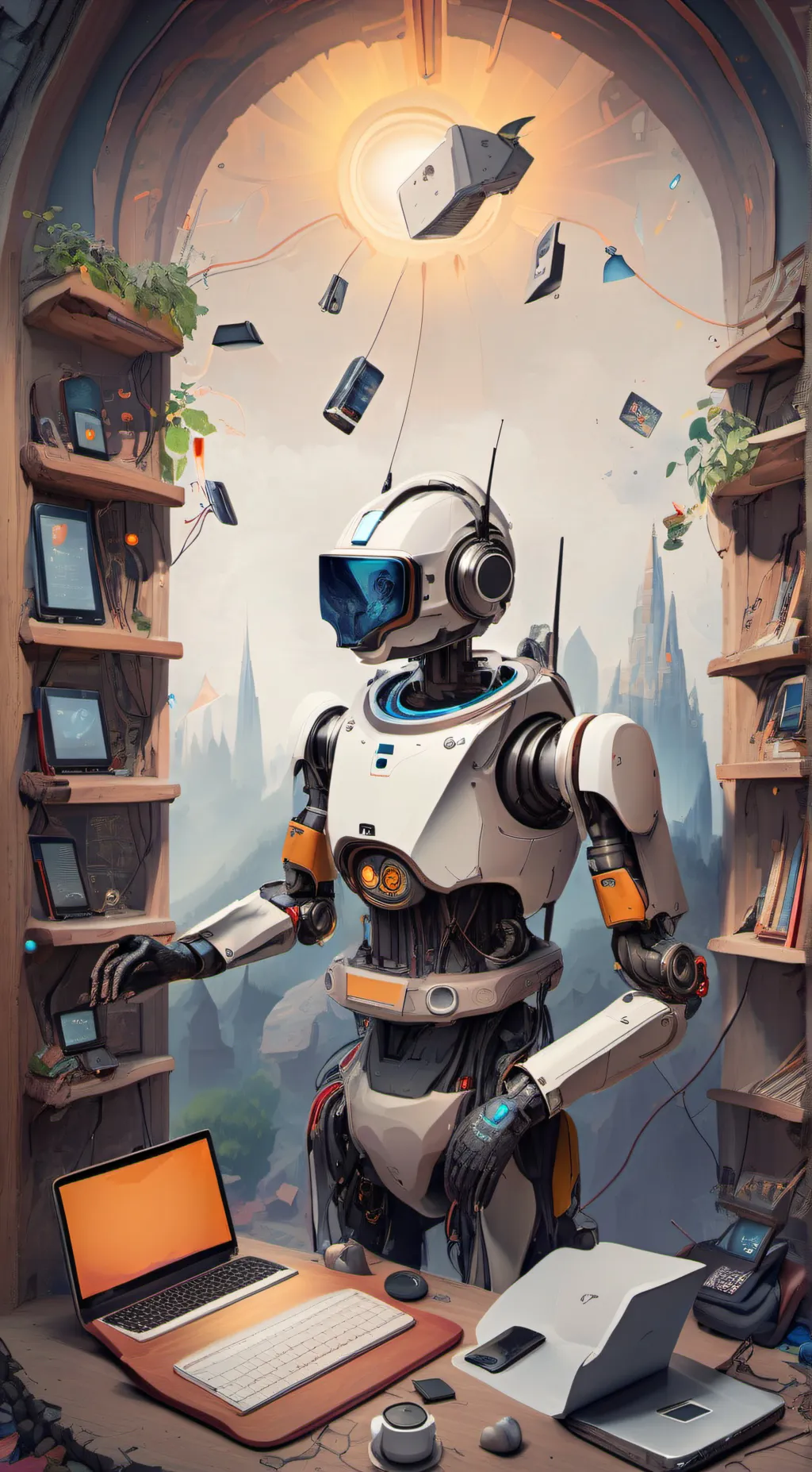 ai character: Smart device background