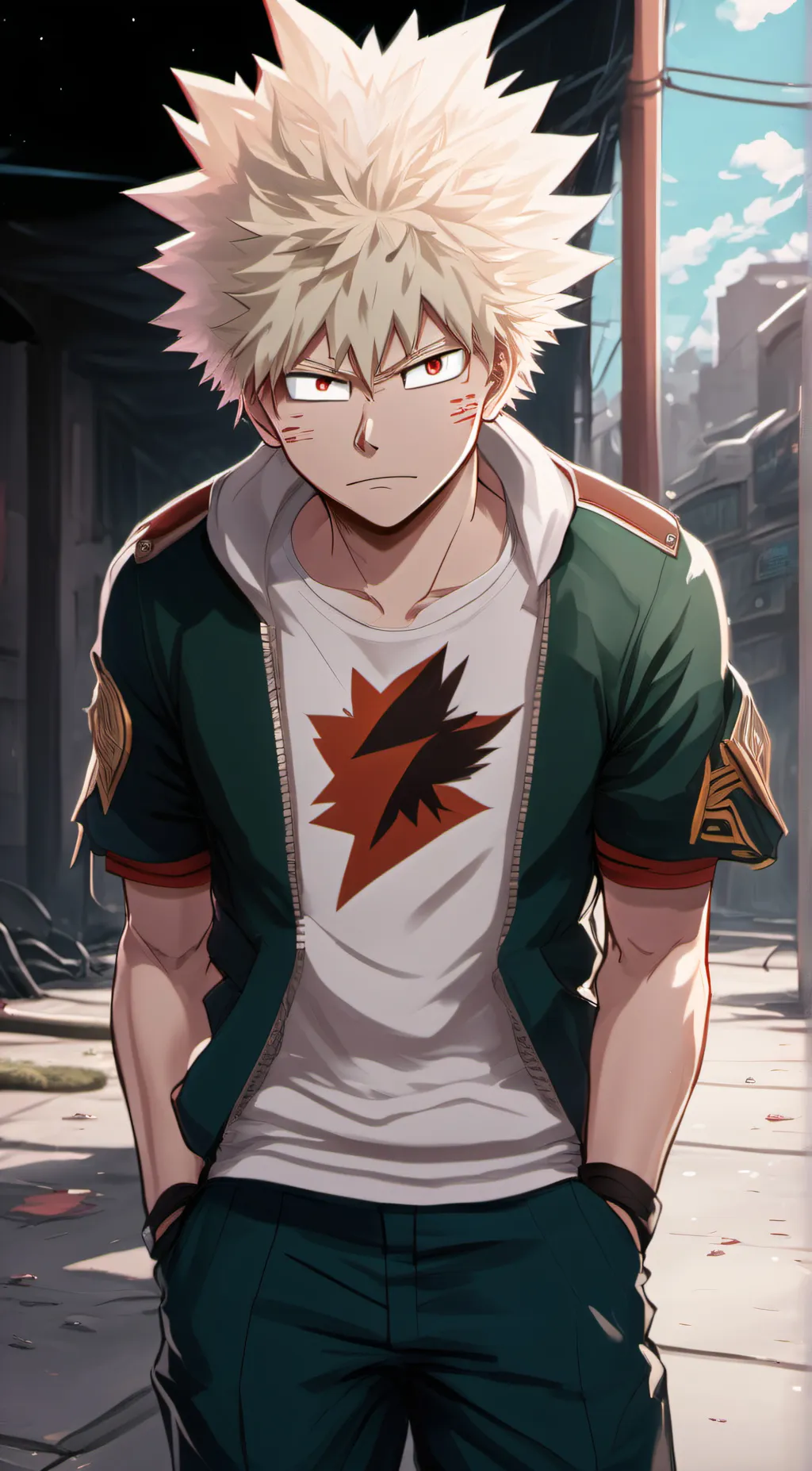 ai character: katsuki bakugou background