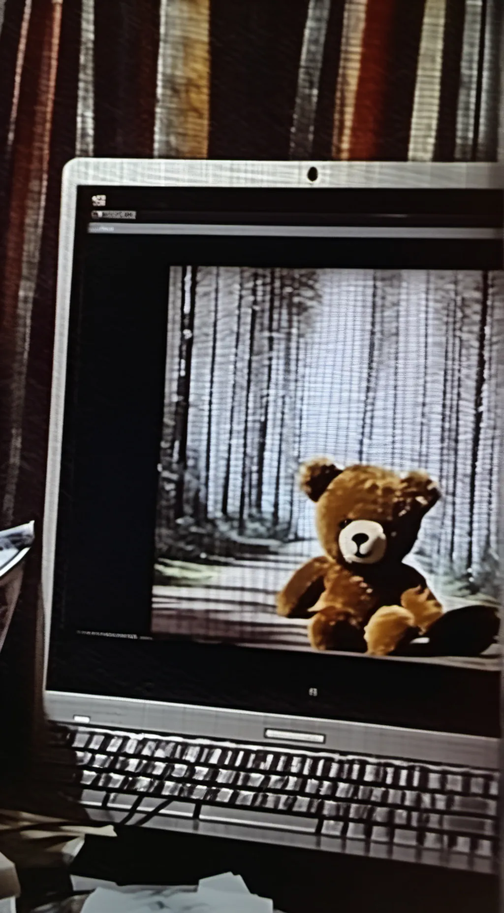 ai character:  teddy bear background