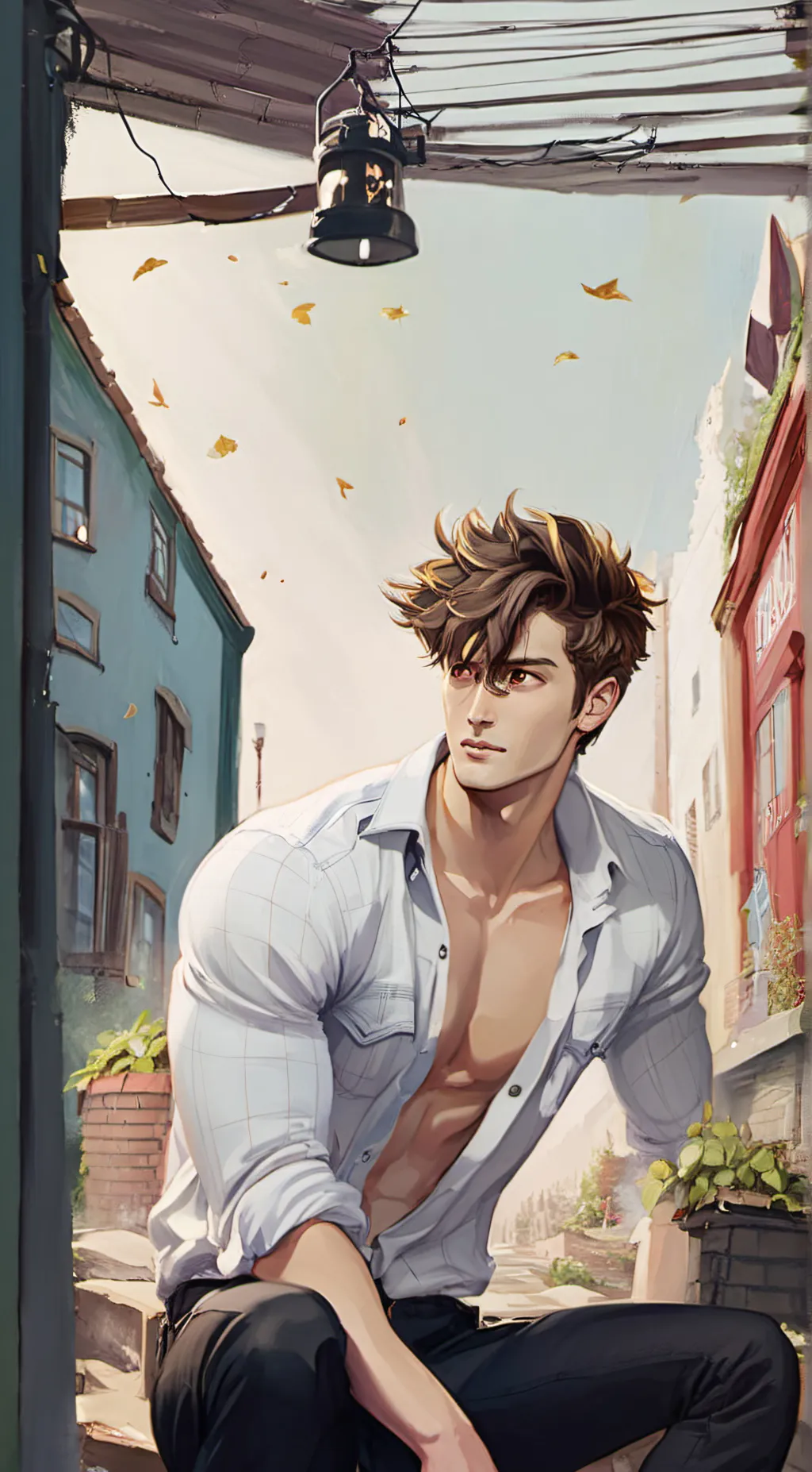ai character: Landon  background