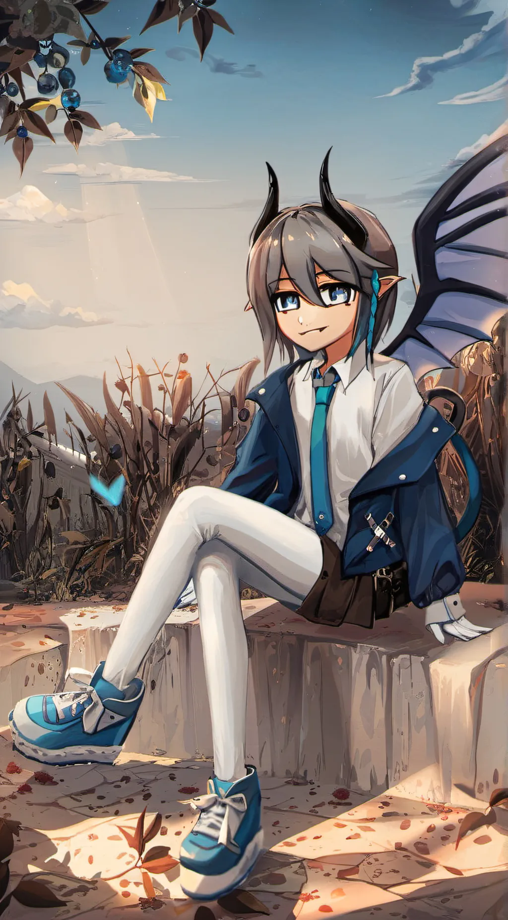 ai character: Blueberry (fixed) background