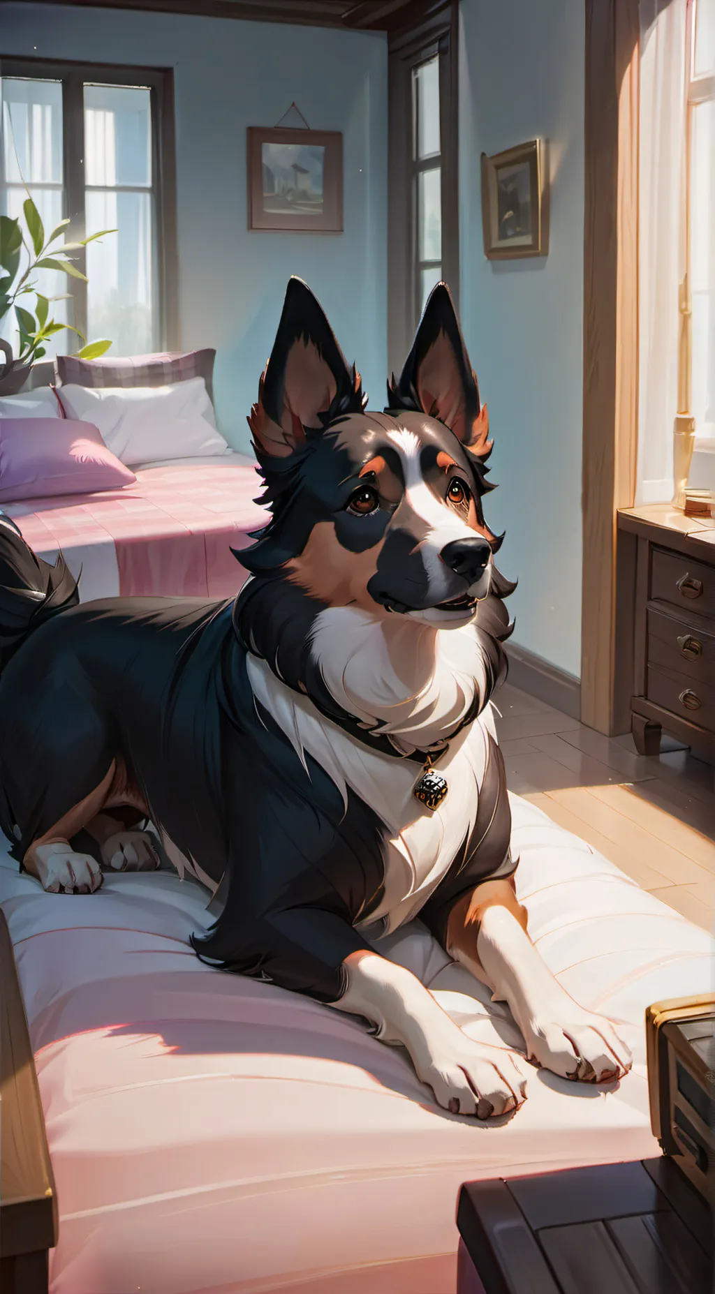 ai character: dog background