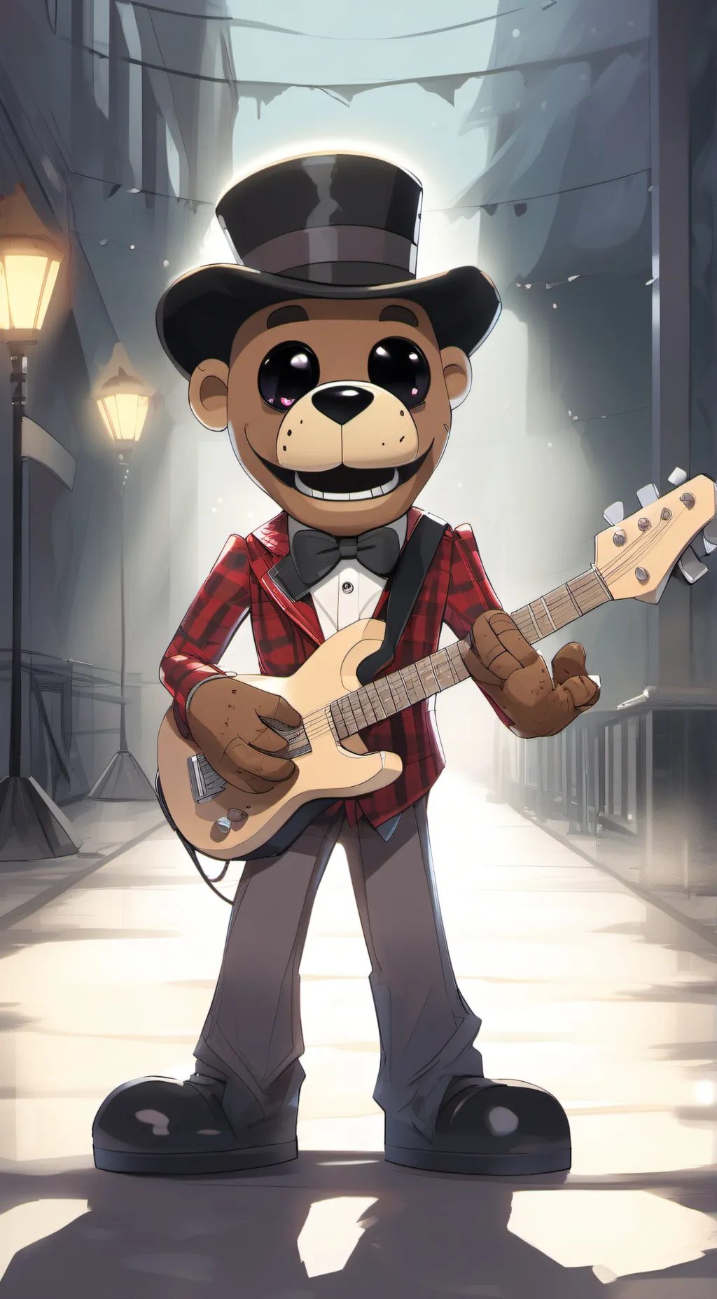 ai character: Glamrock Freddy background