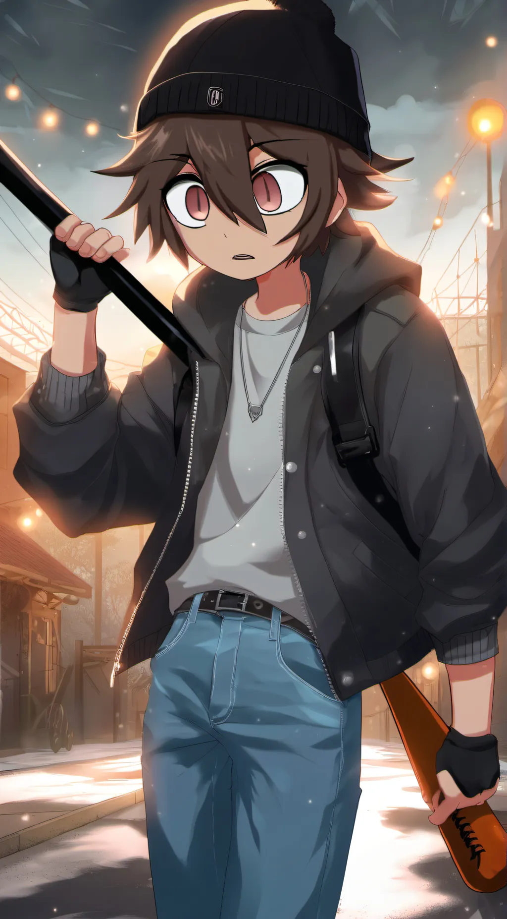 ai character: Ink background