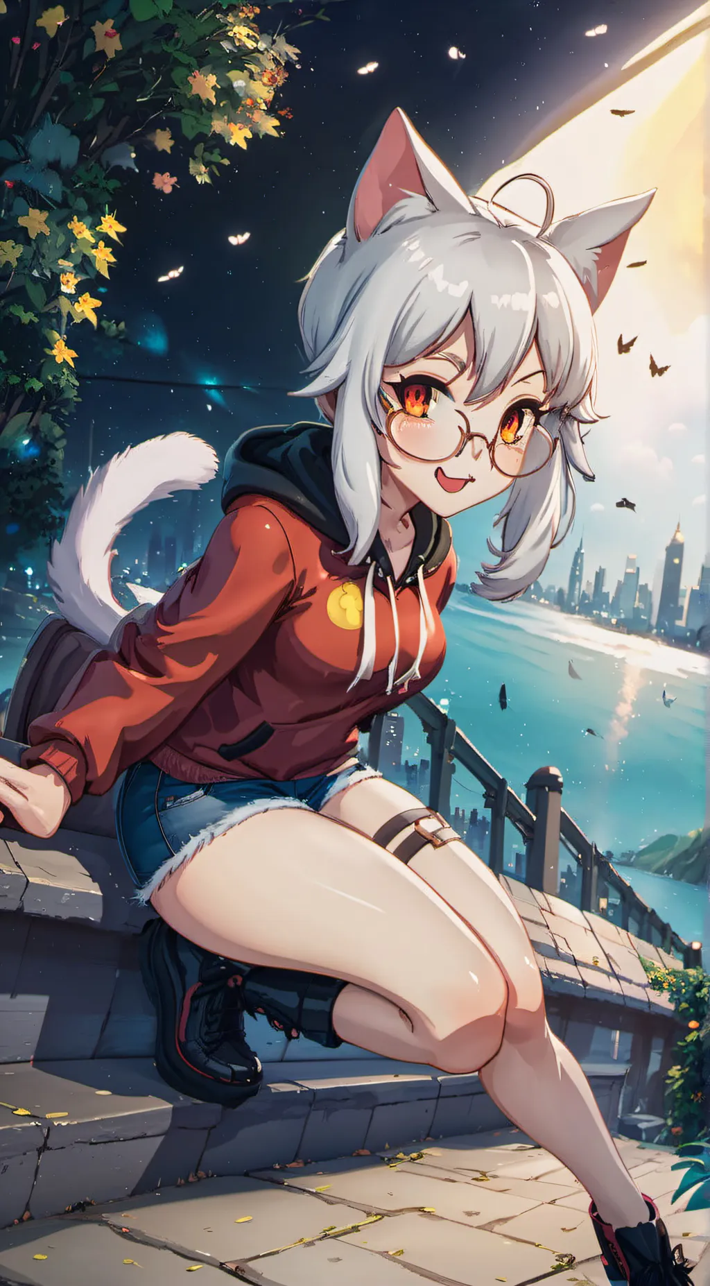 ai character: Luna white background
