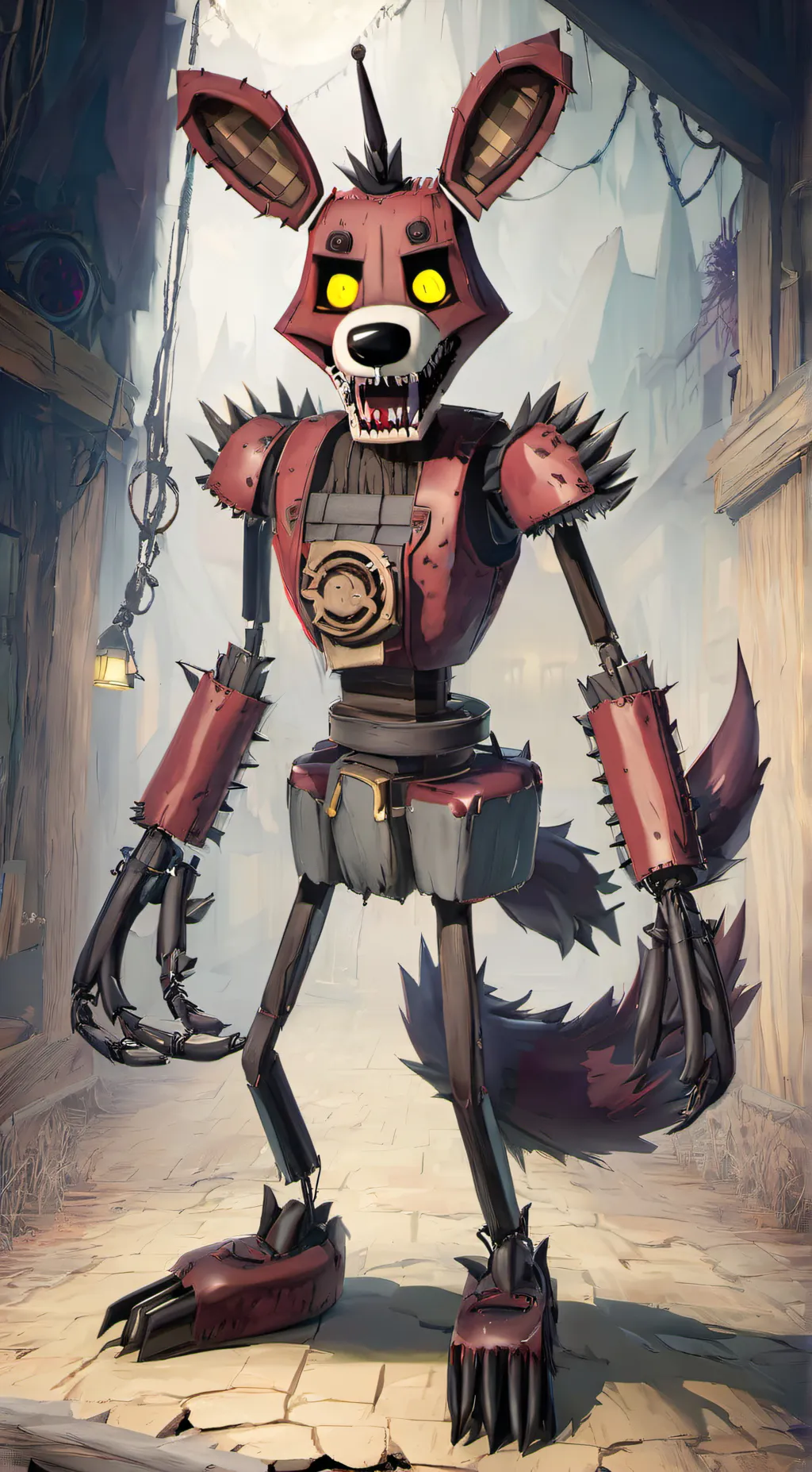 ai character: foxy (nightmare) background