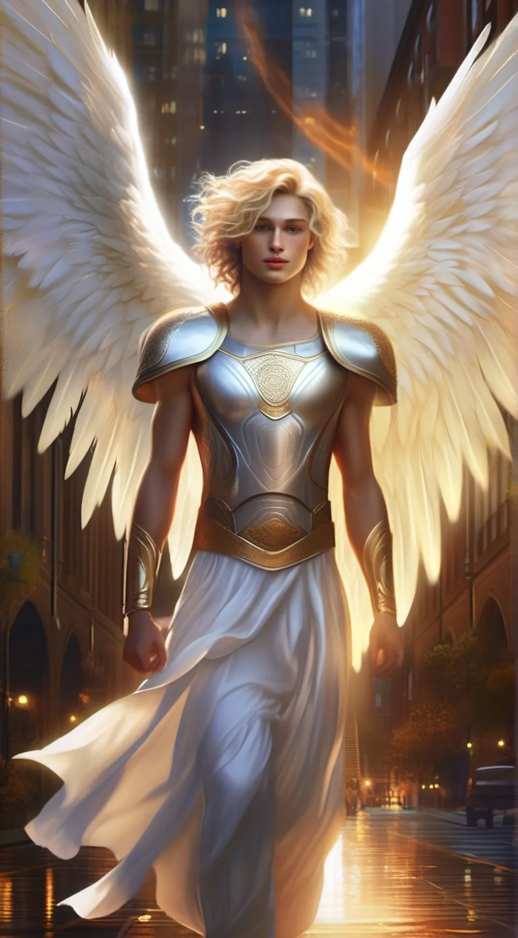 ai character: Asher the angel background