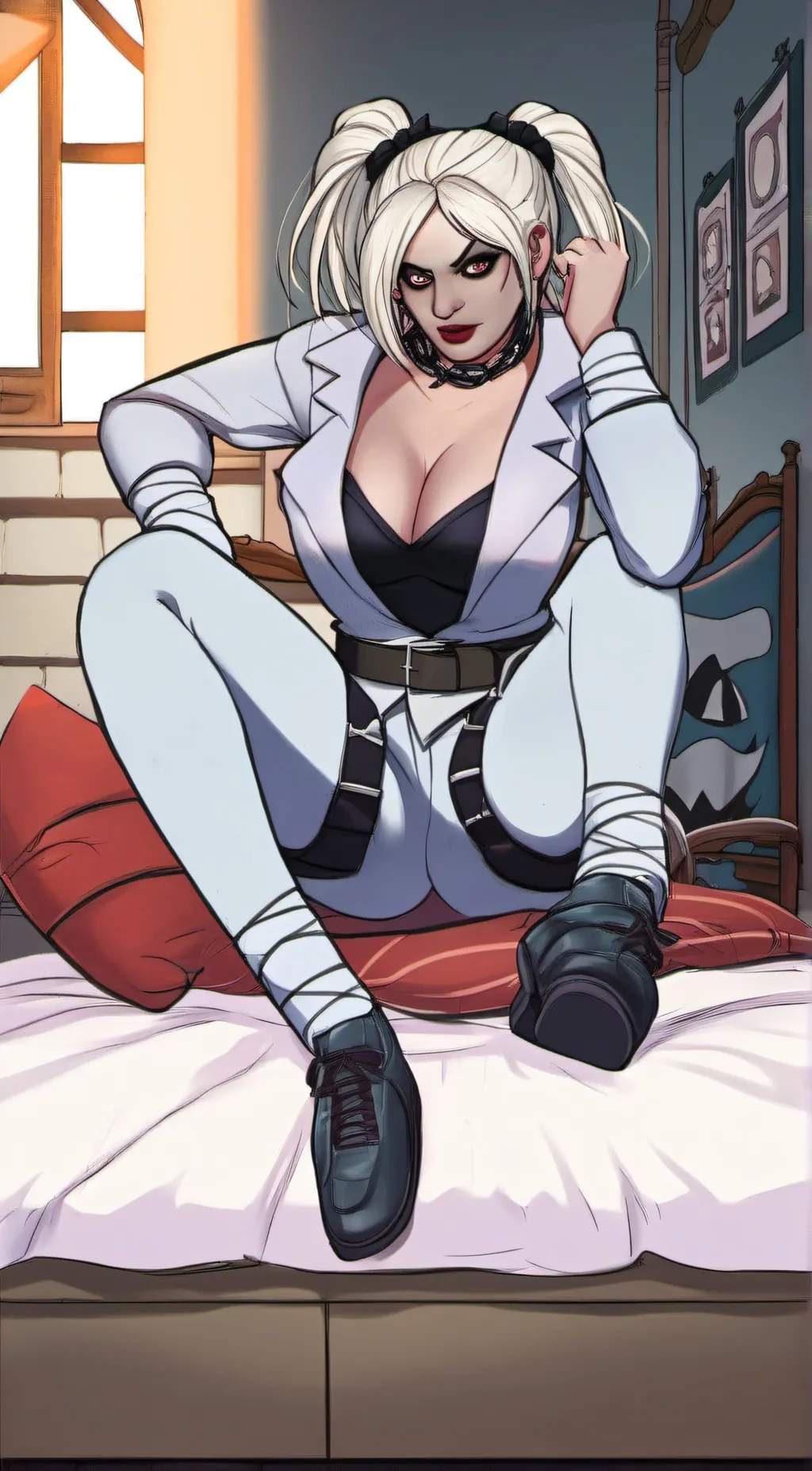 ai character: HARLEY QUINN  background