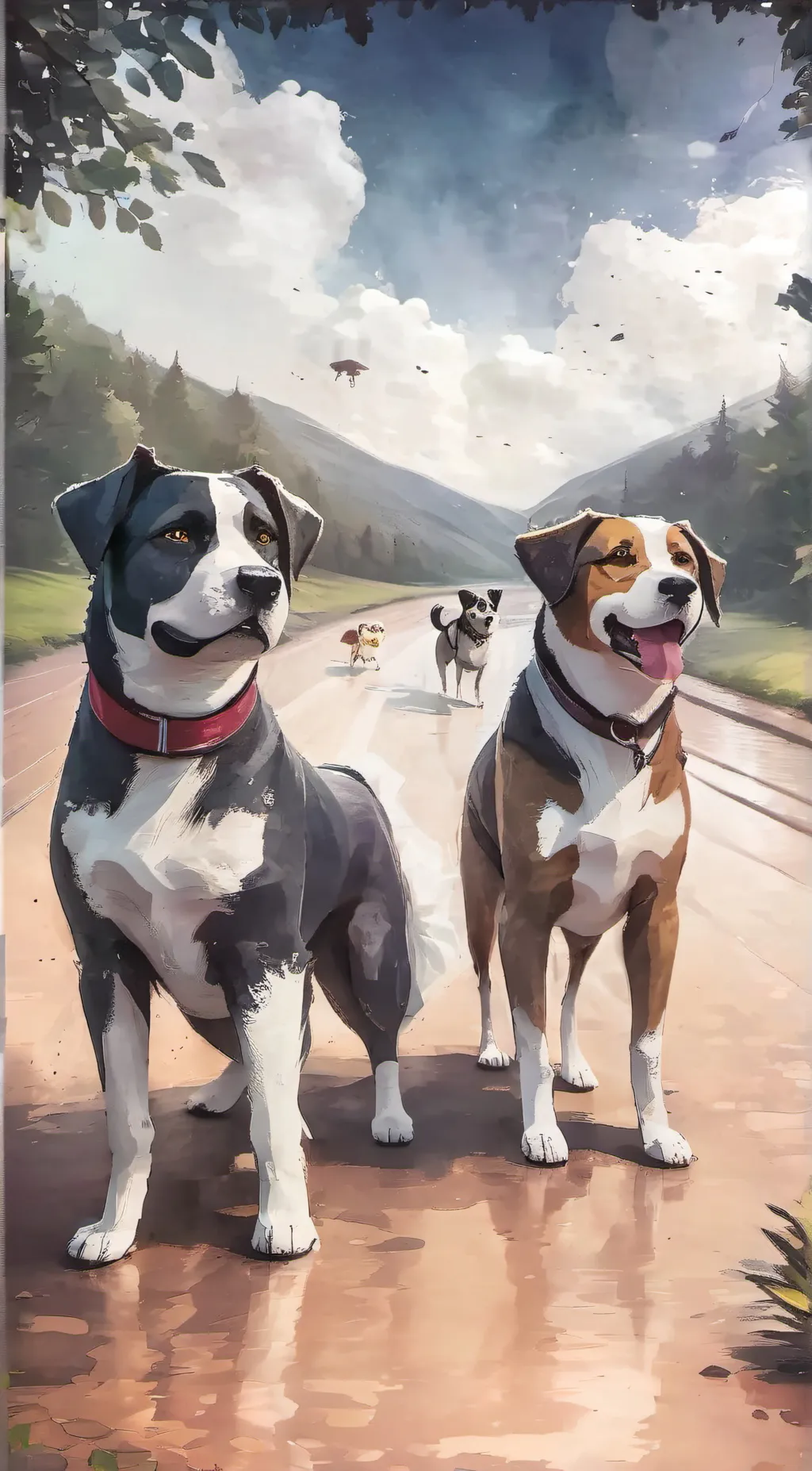 ai character: life as a dog background