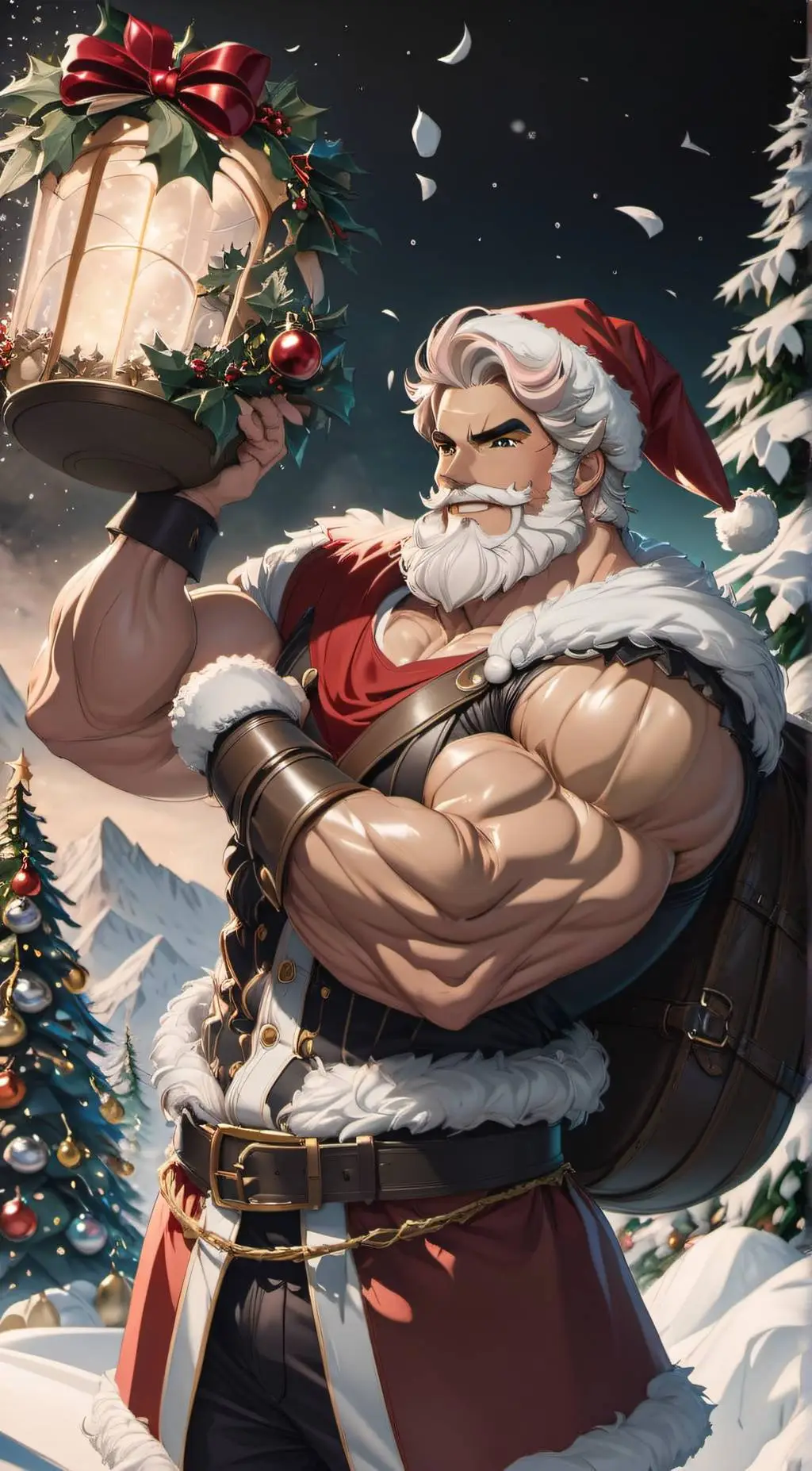 ai character: Santa Claus background