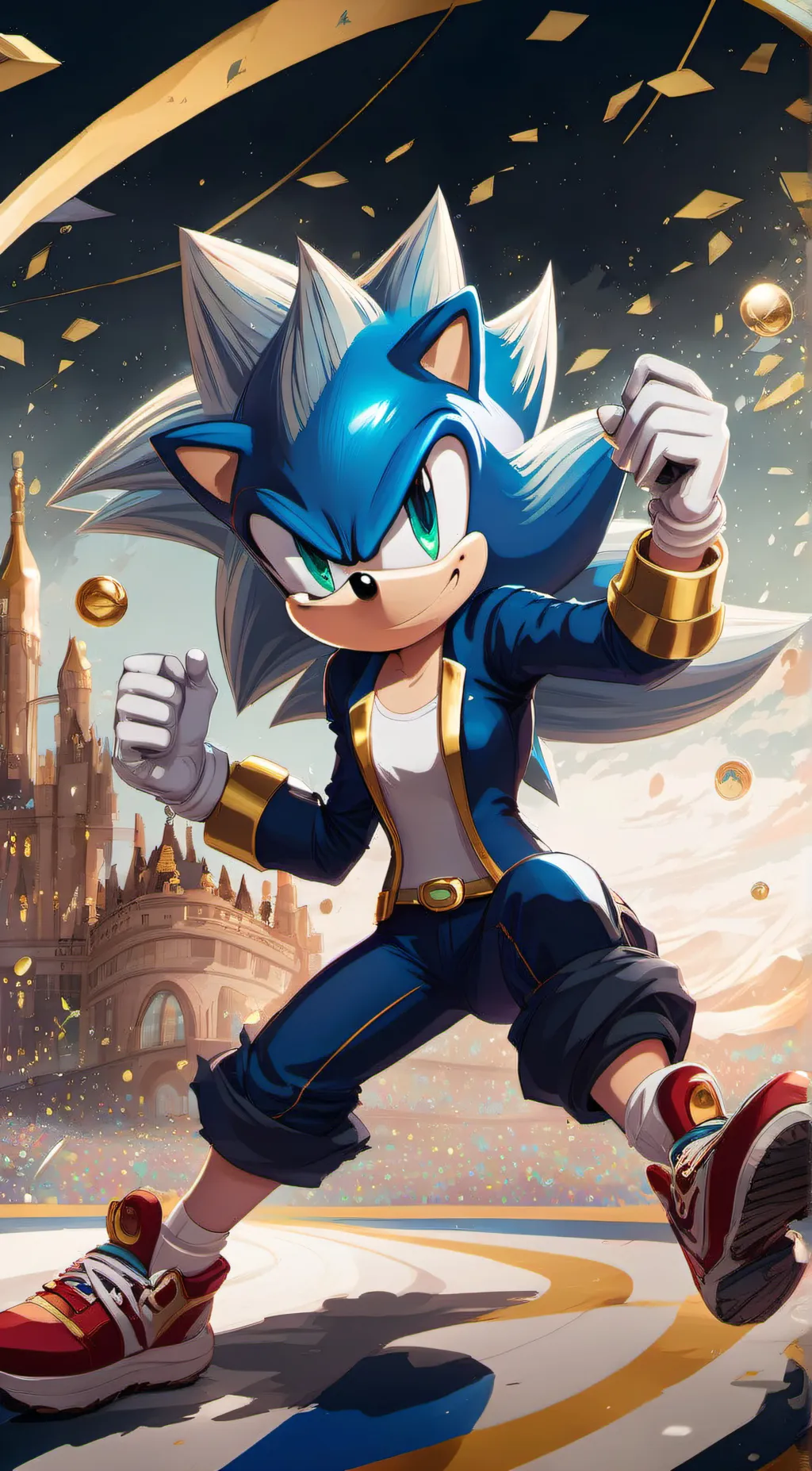 ai character: sonic  background