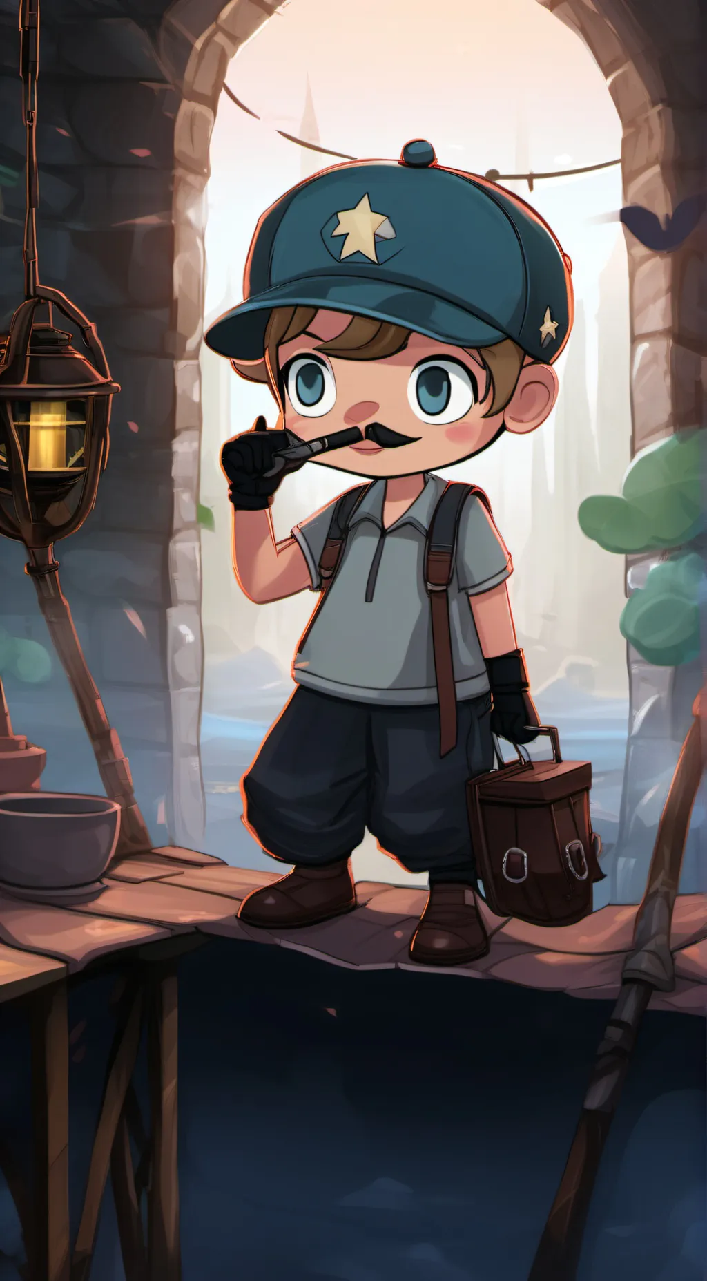 ai character: Mario background