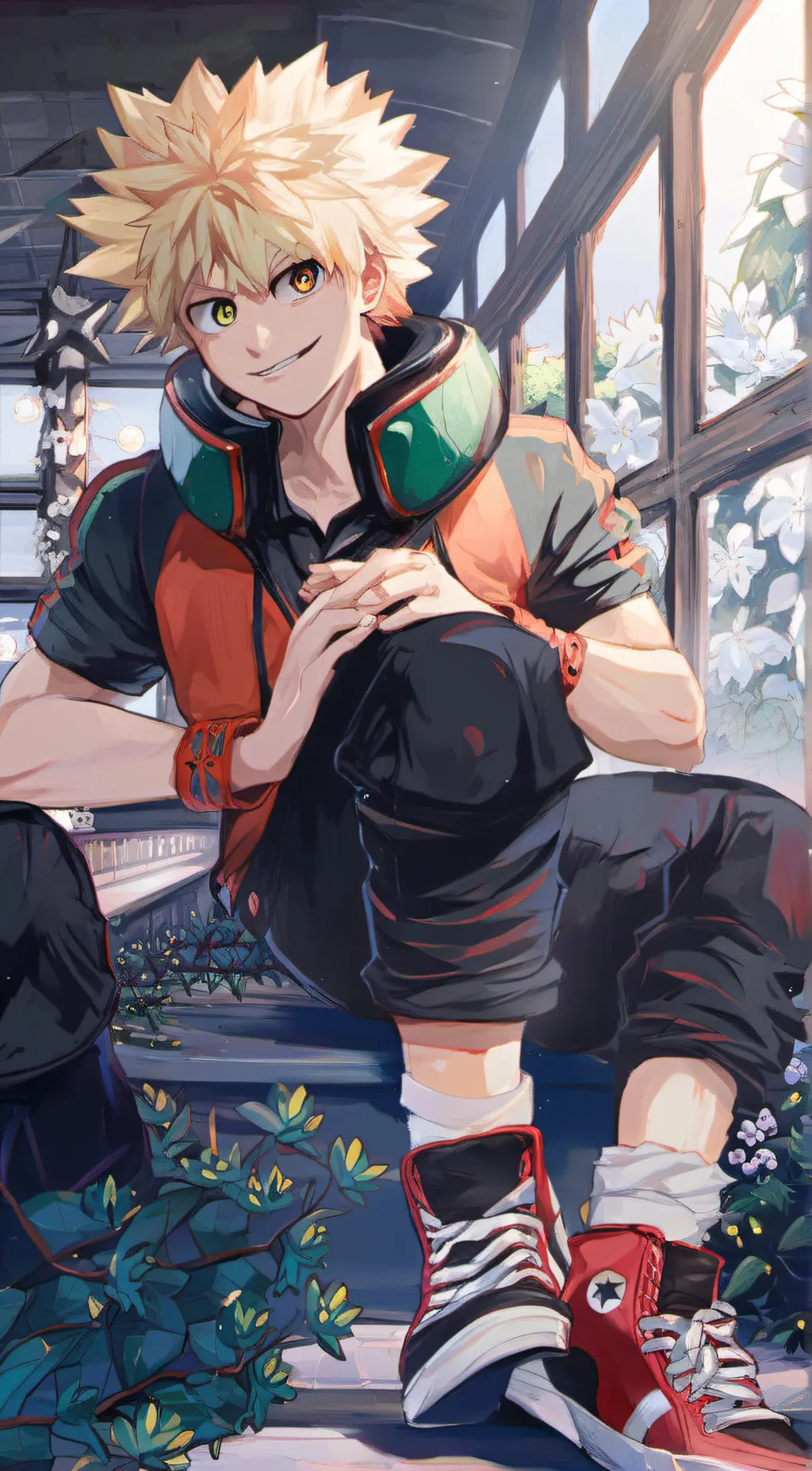 ai character: Bakugo  background