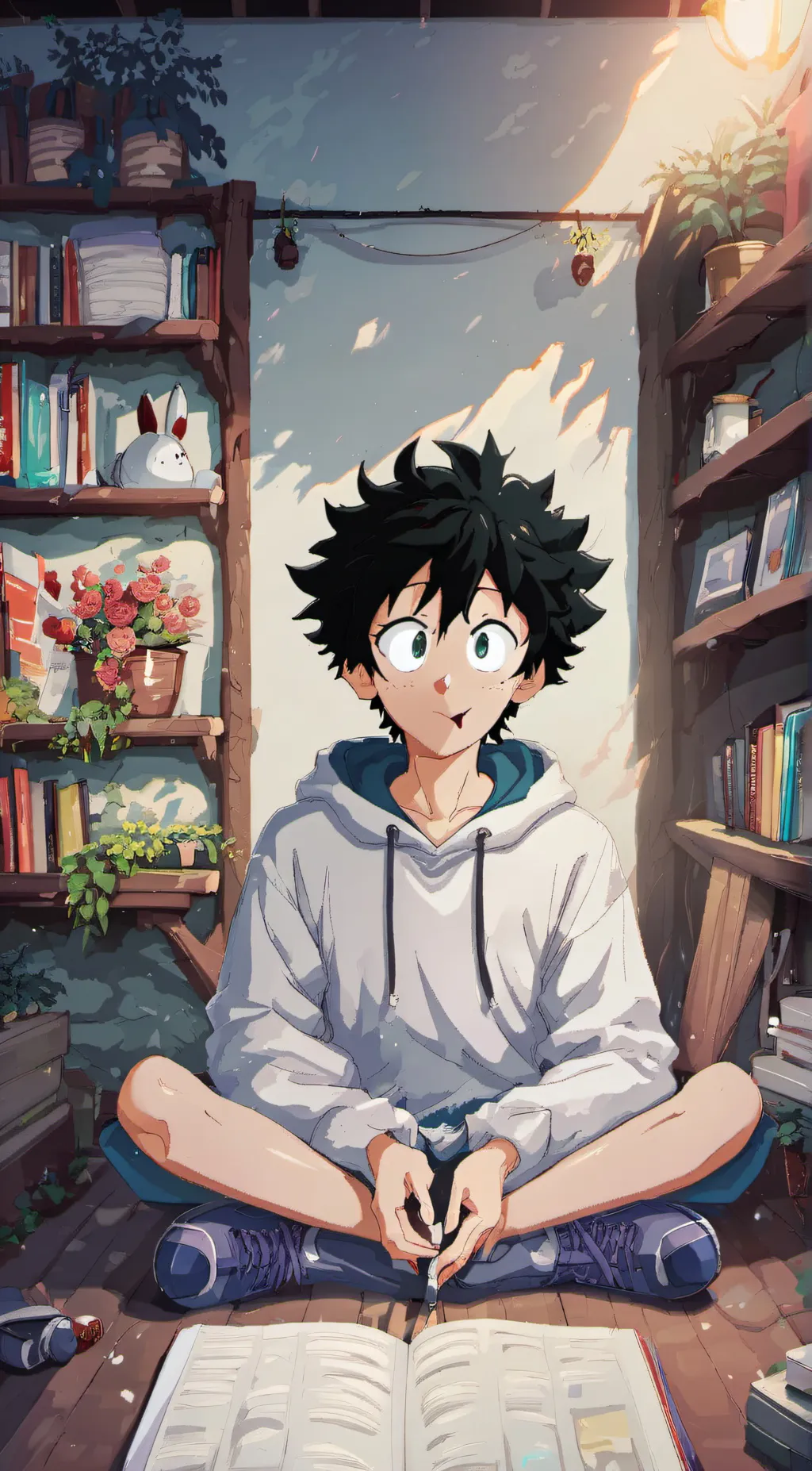 ai character: deku background