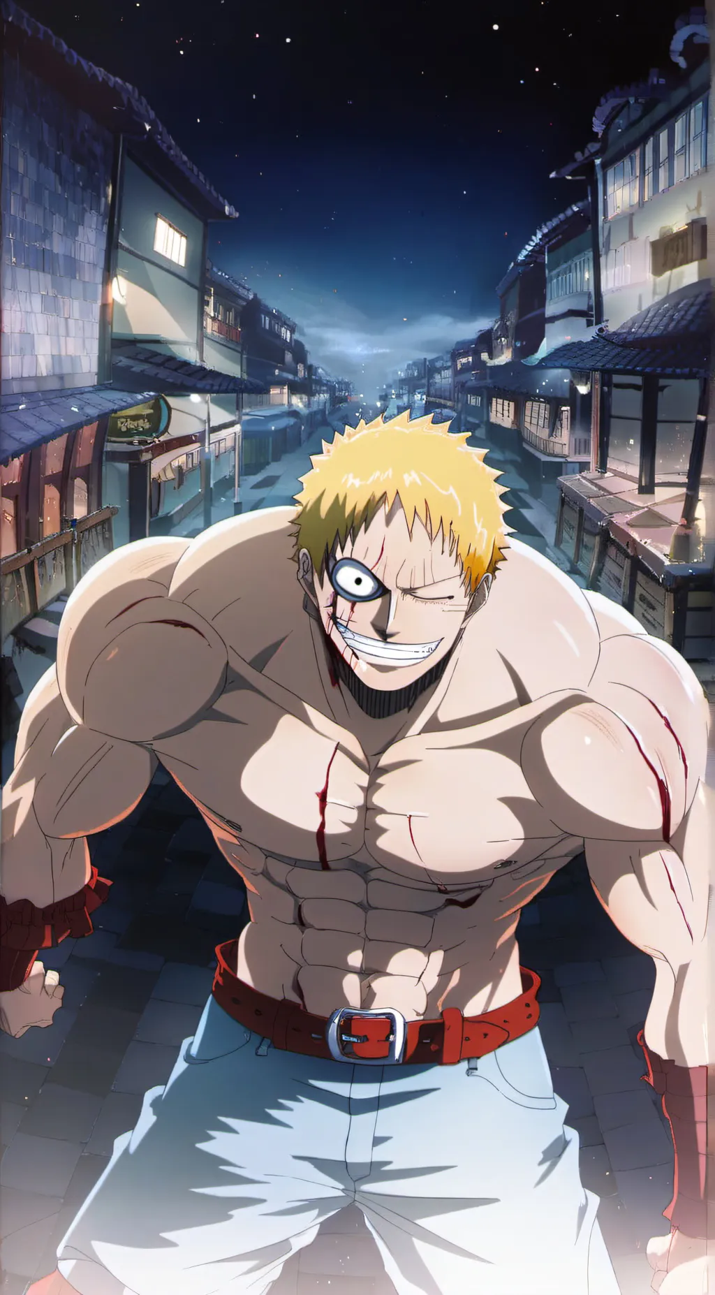 ai character: Muscular  background