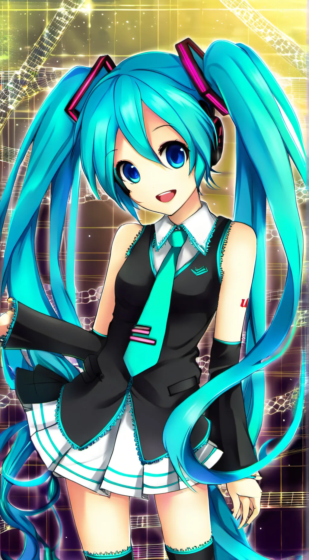 ai character: hatsune miku background