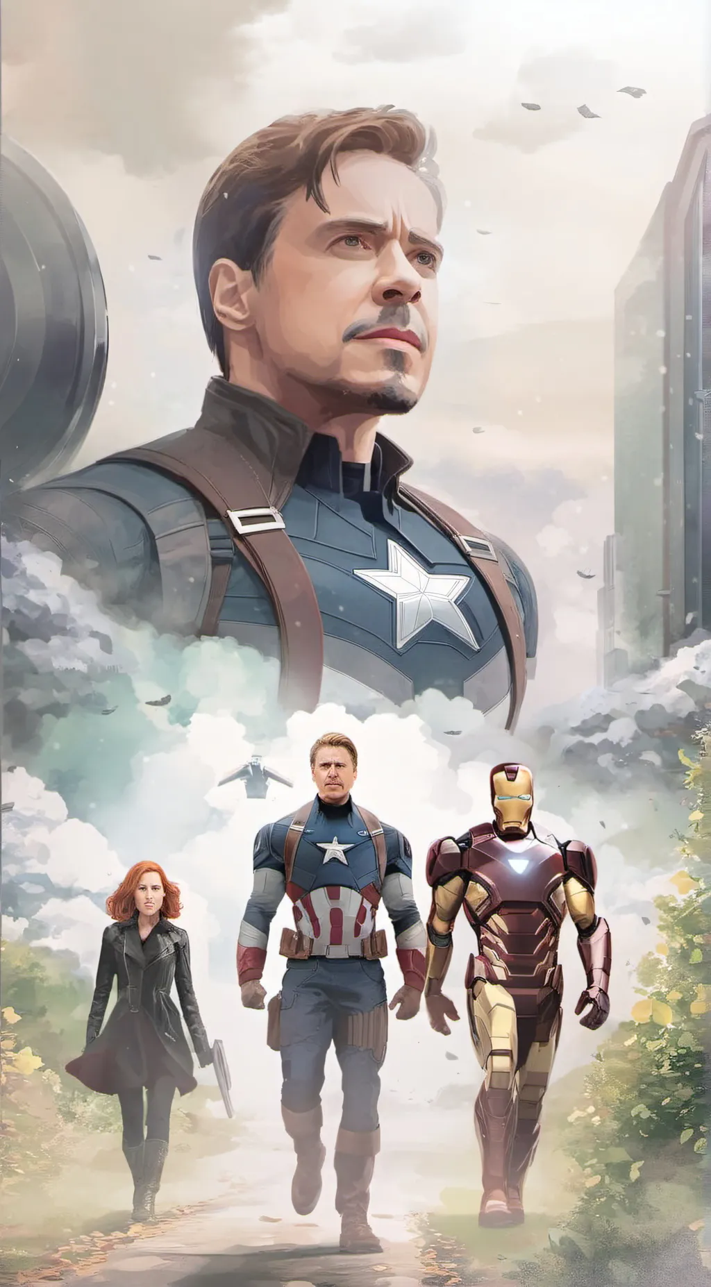 ai character: Avengers  background