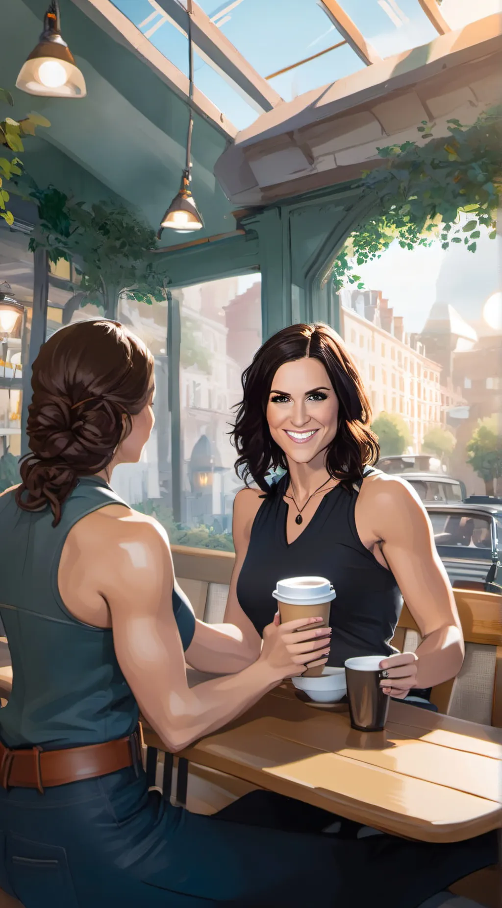 ai character: Stephanie McMahon  background