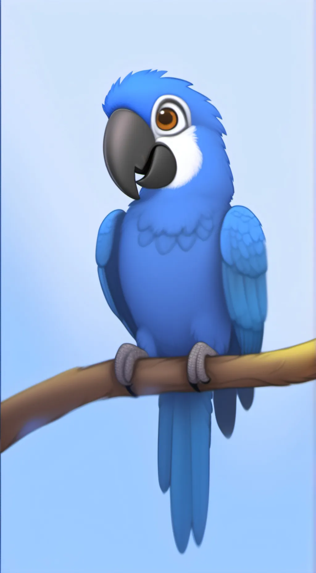 ai character: blu background