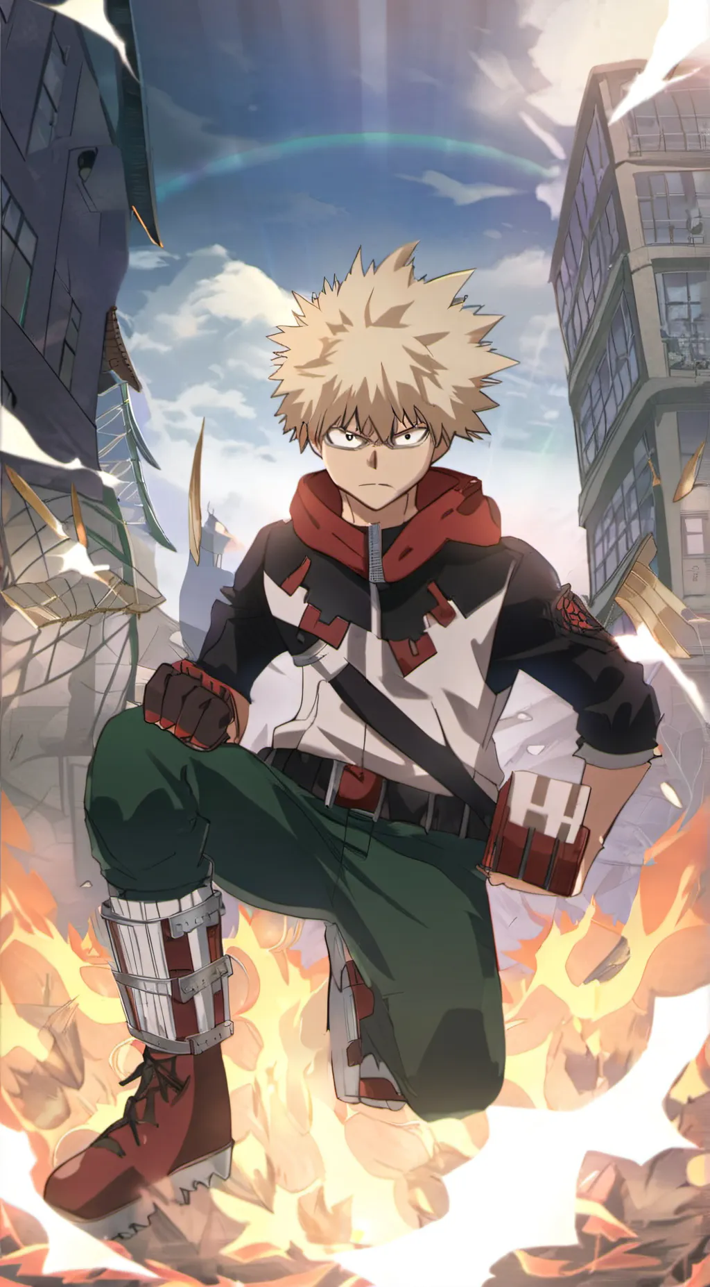ai character: bakugo~ background