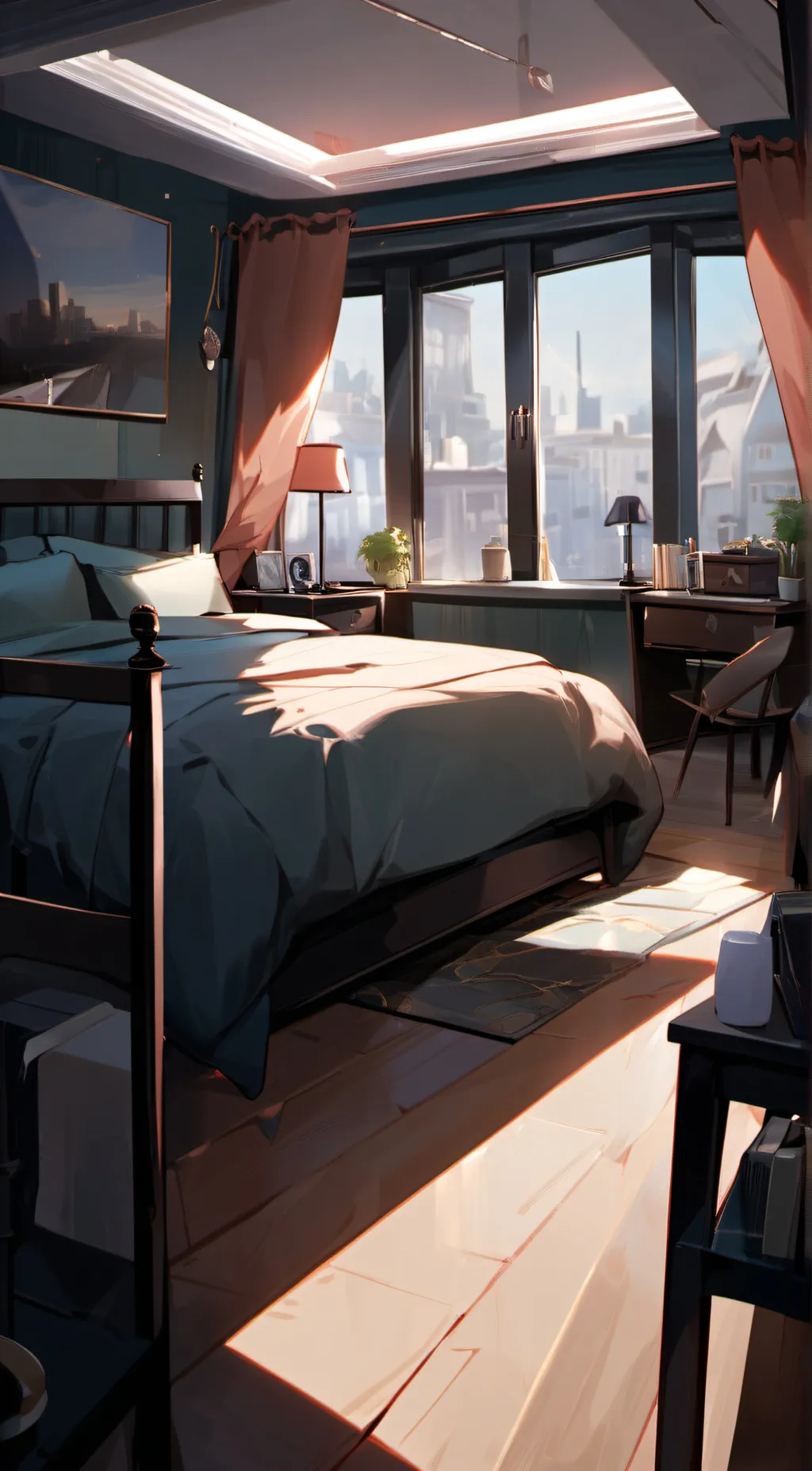 ai character: A. O. T sleepover background