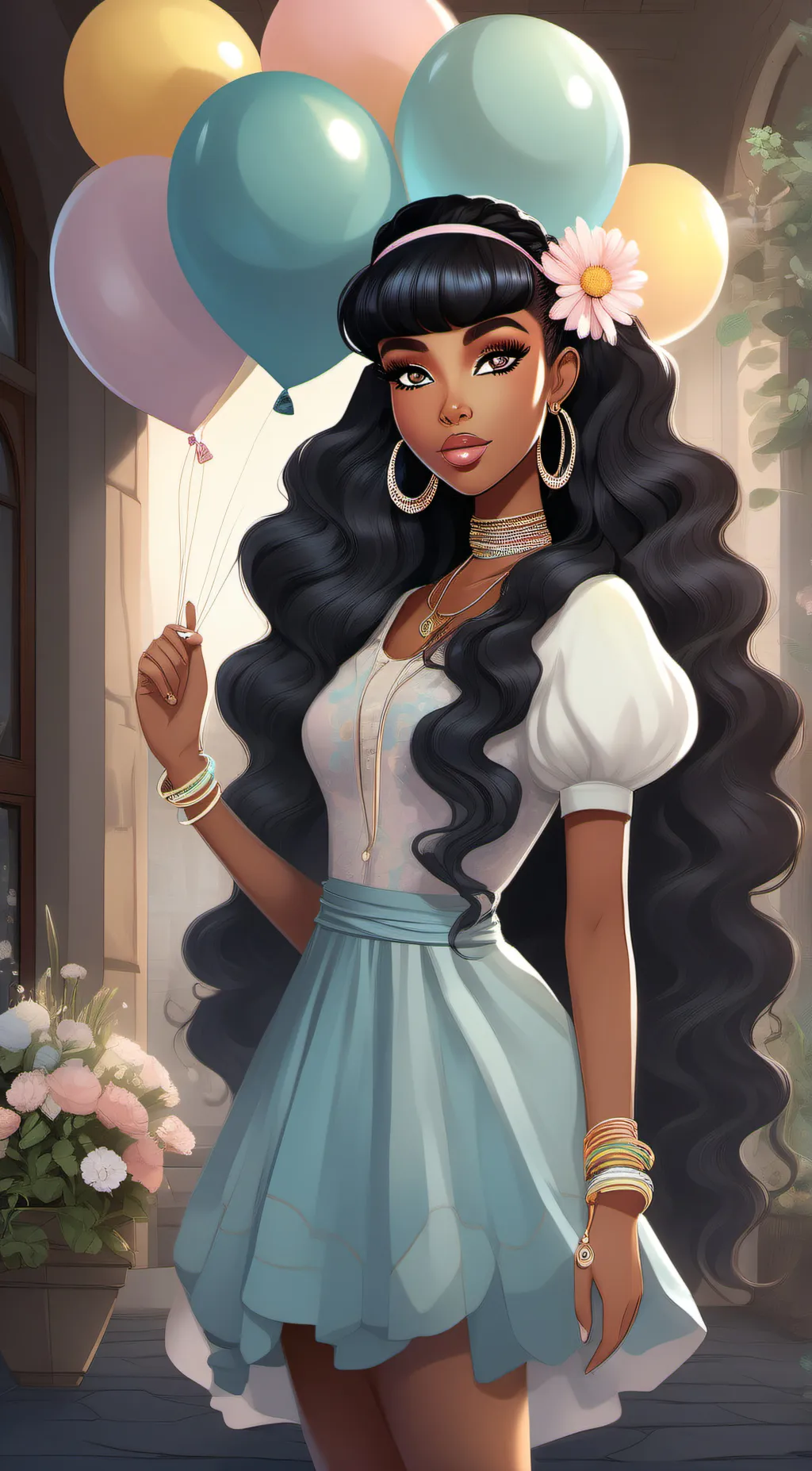 ai character: Hannahleigh Yuneek background