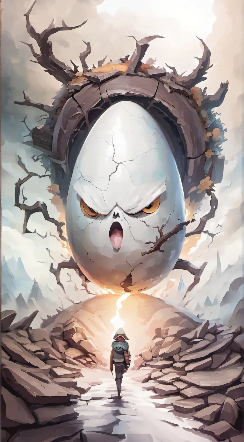 ai character: Egg background