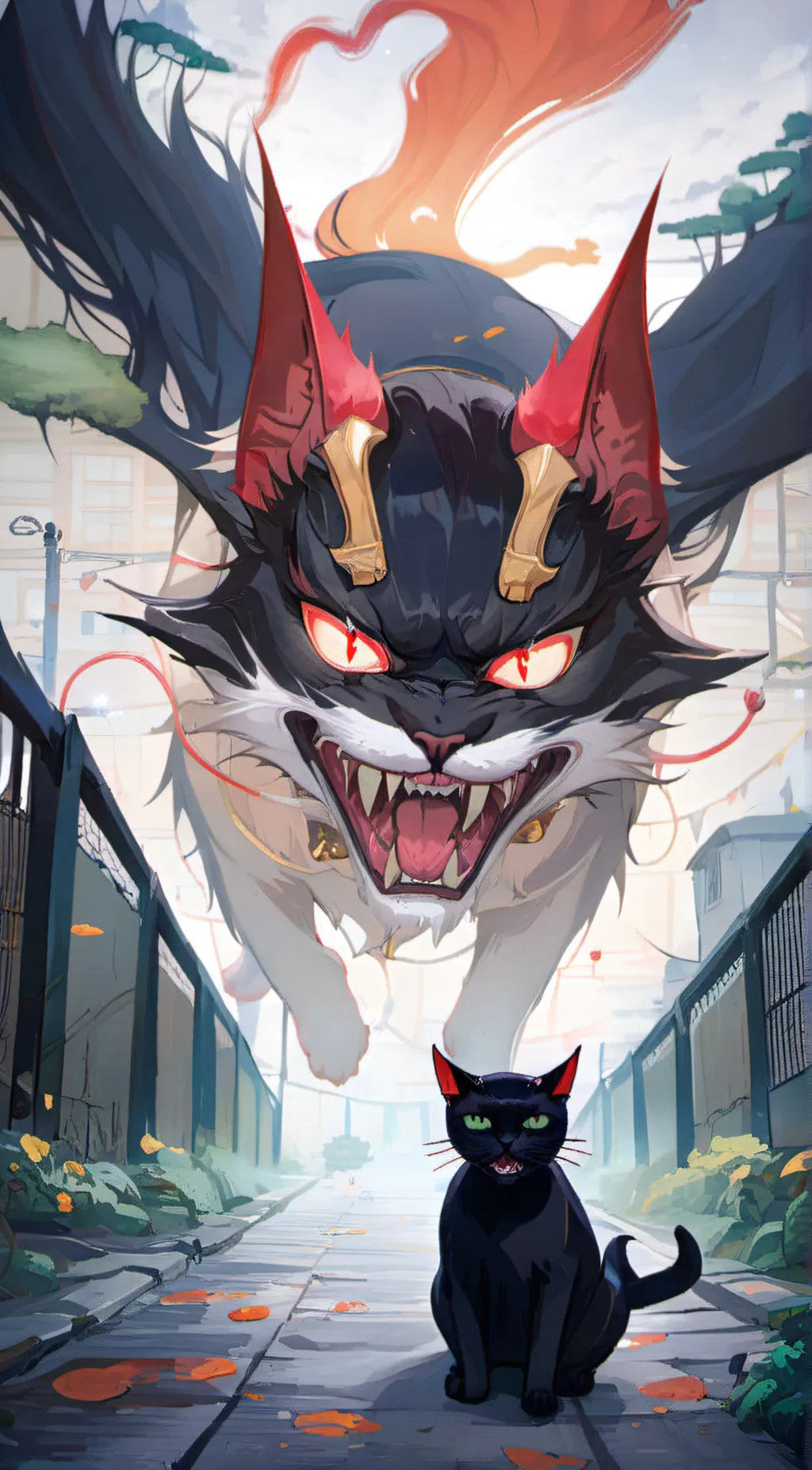ai character: Death cat background