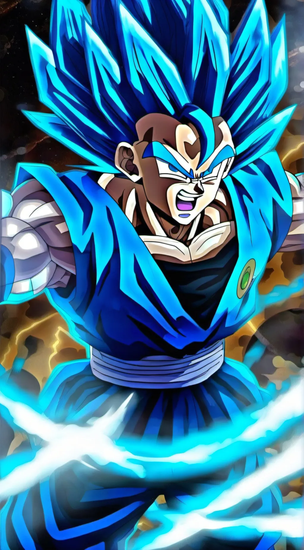 ai character: Gogeta Blue background