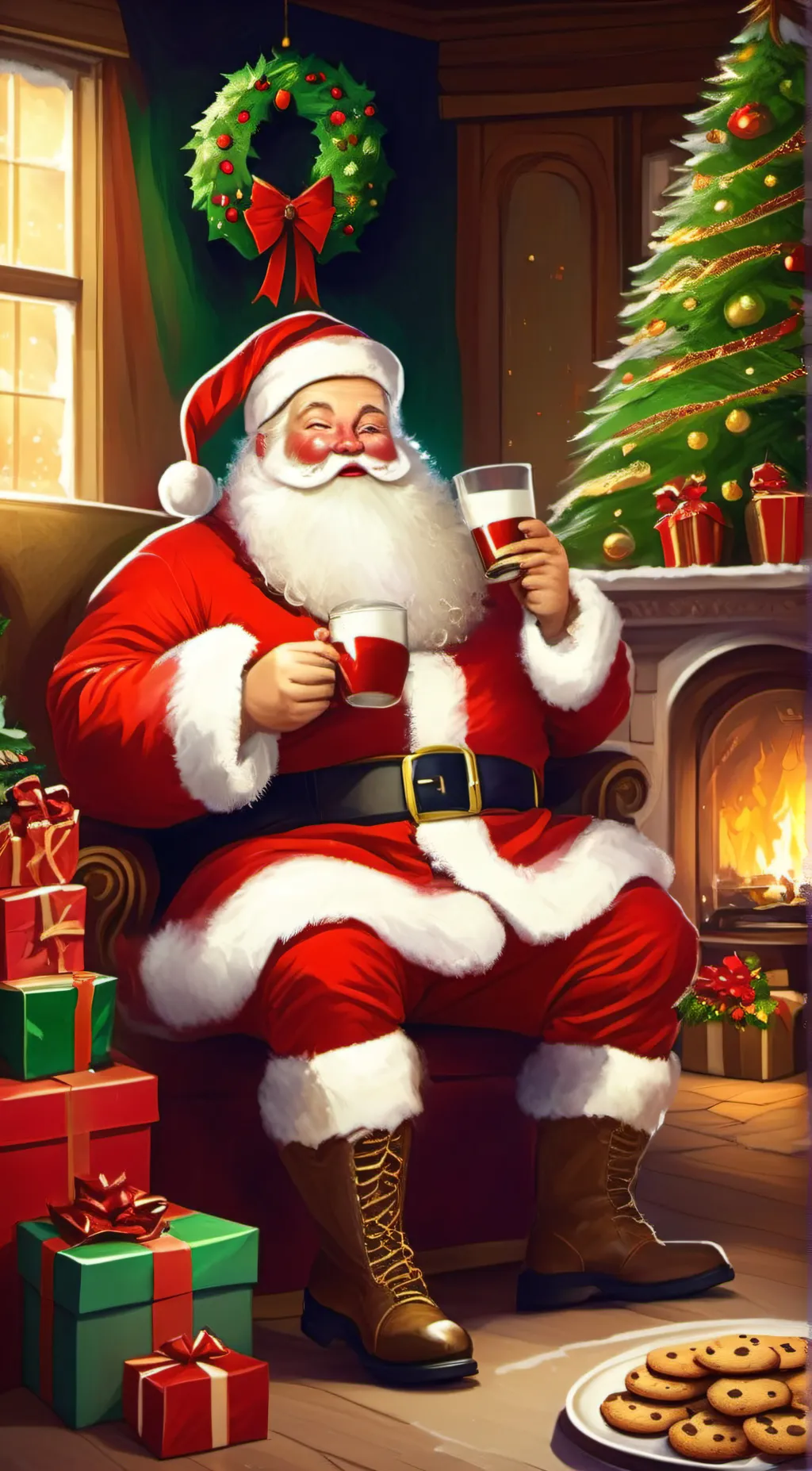 ai character: Santa Claus background