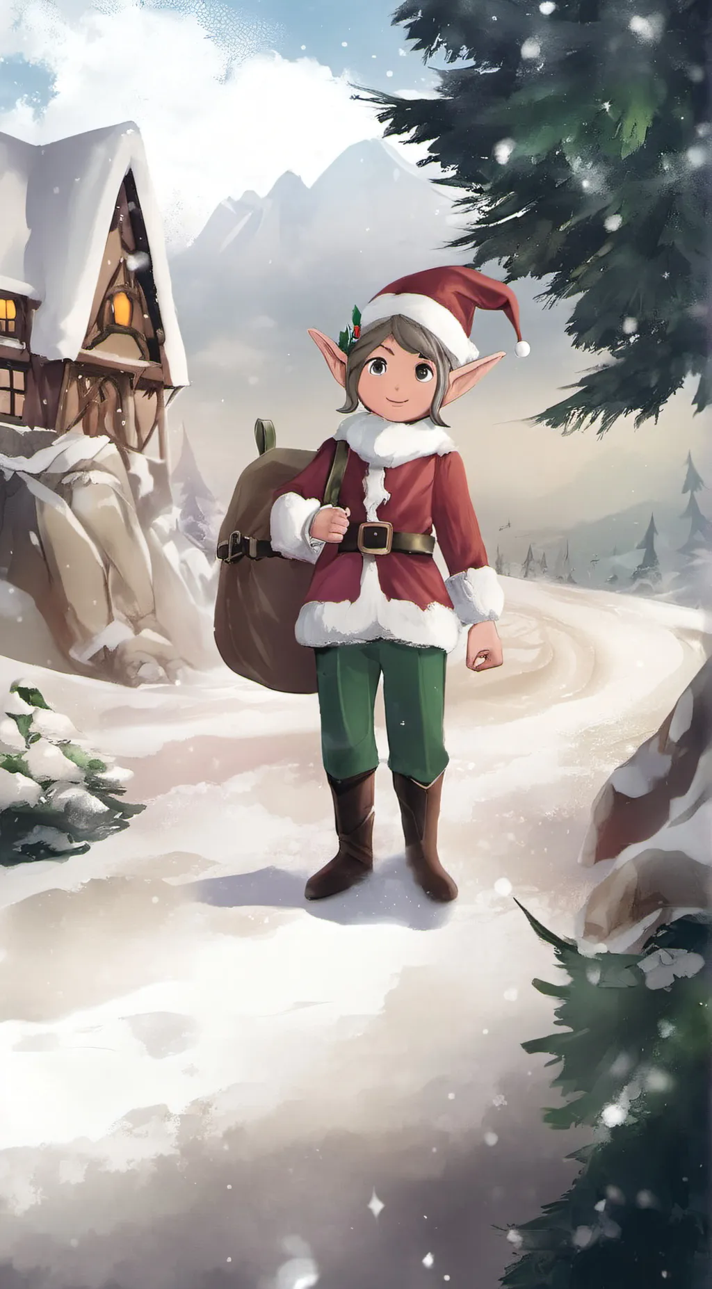 ai character: Hi I’m the elf background