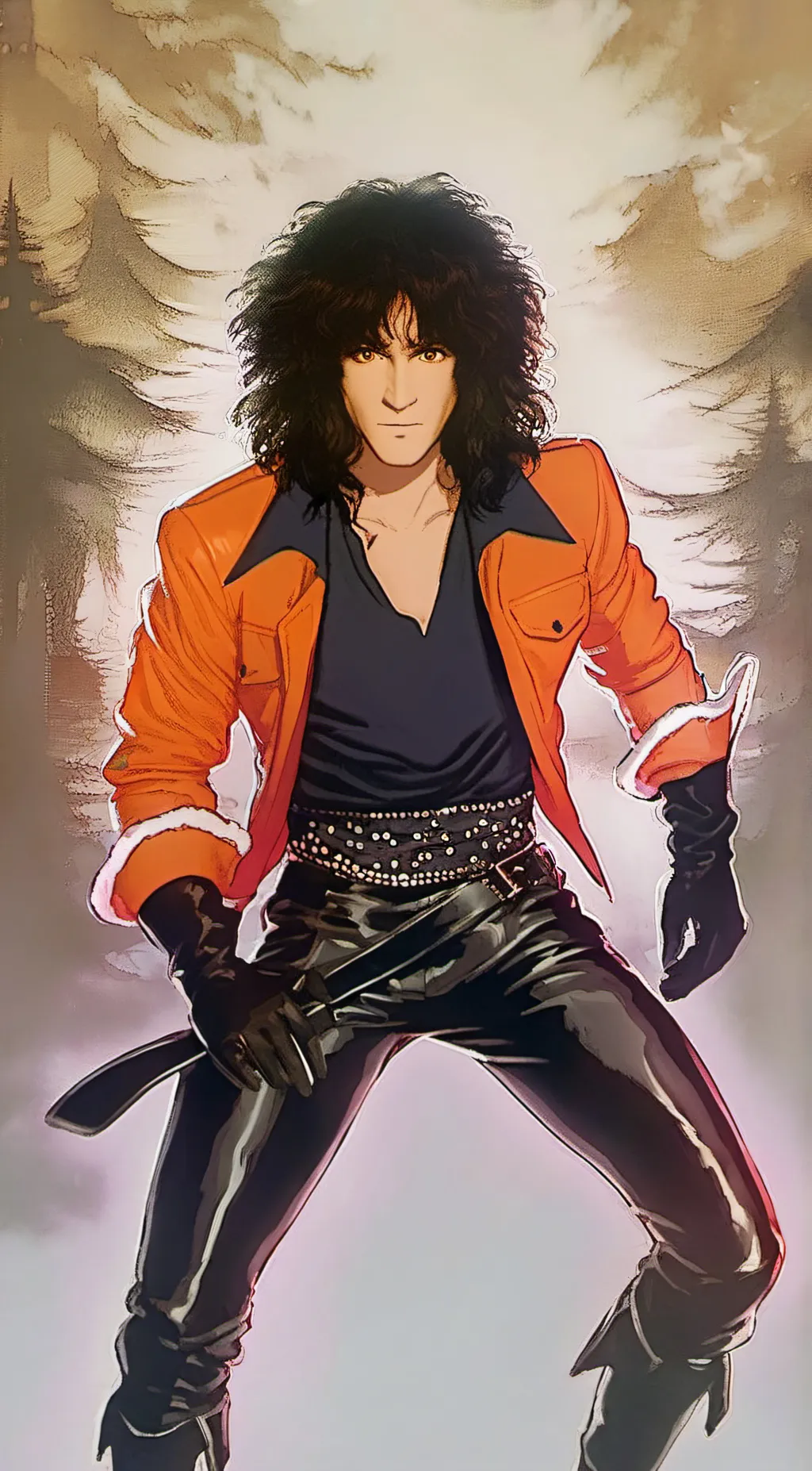 ai character: Eric Carr  background