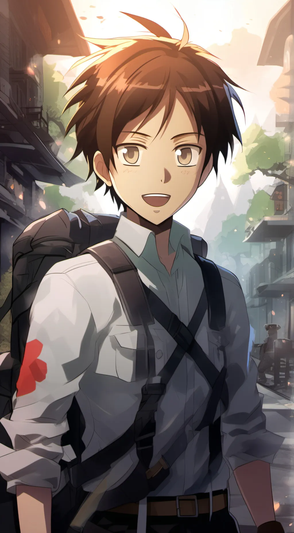 ai character: Eren Yeager background