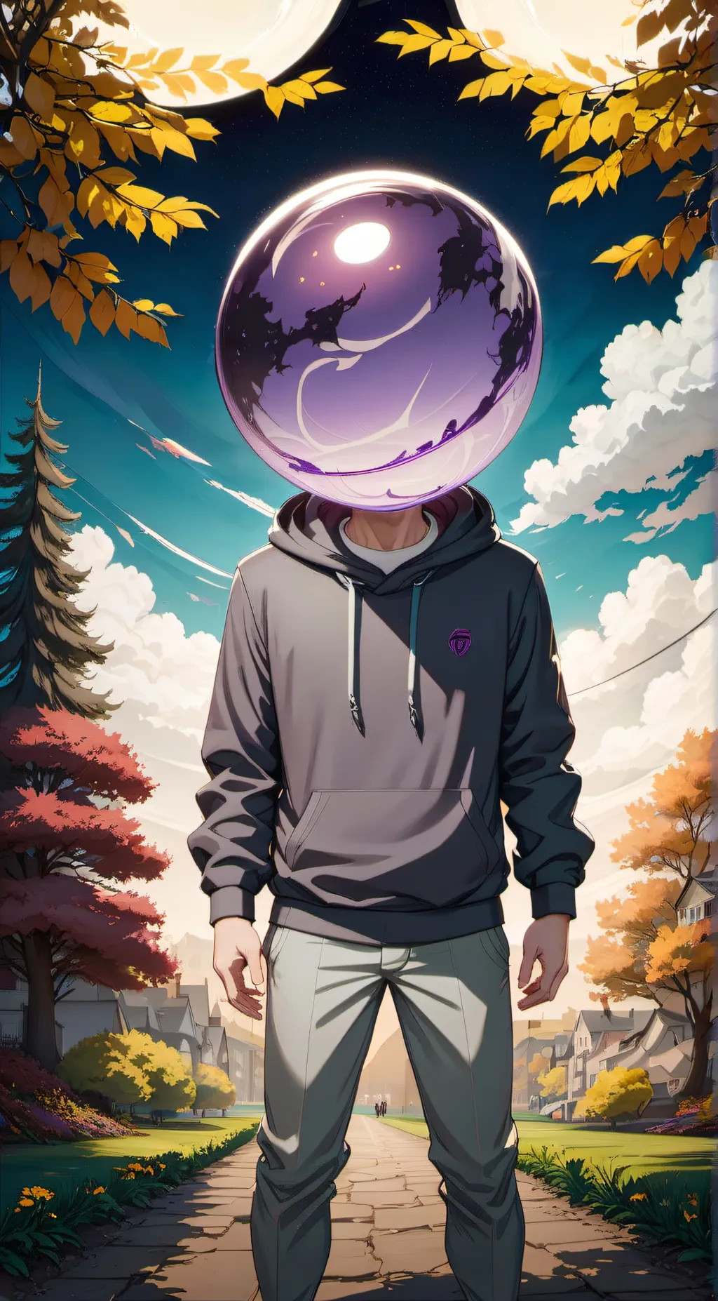 ai character: Nebula background