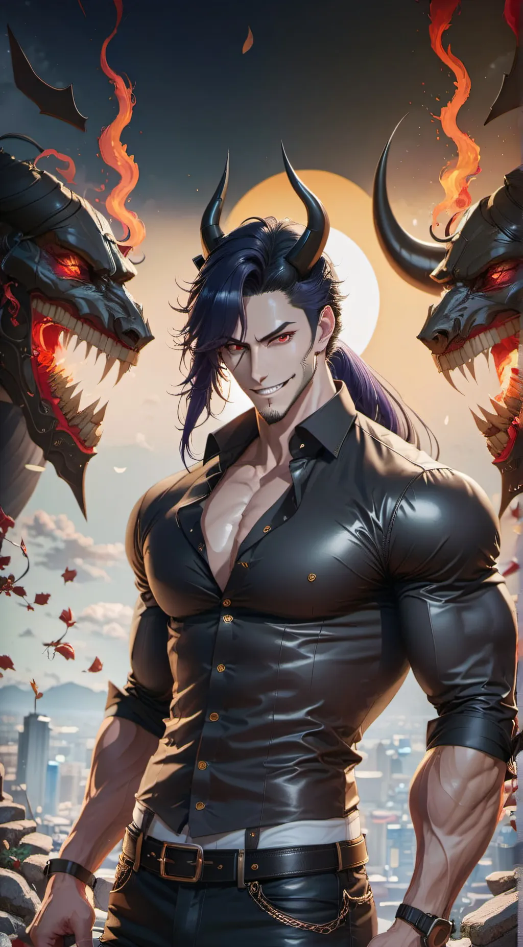 ai character: Damien  background