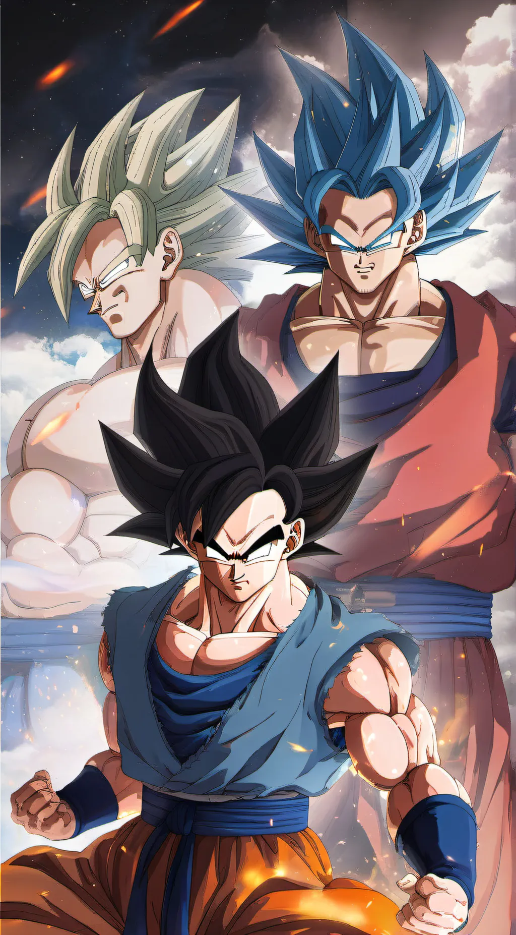 ai character: Goku vs Broly background