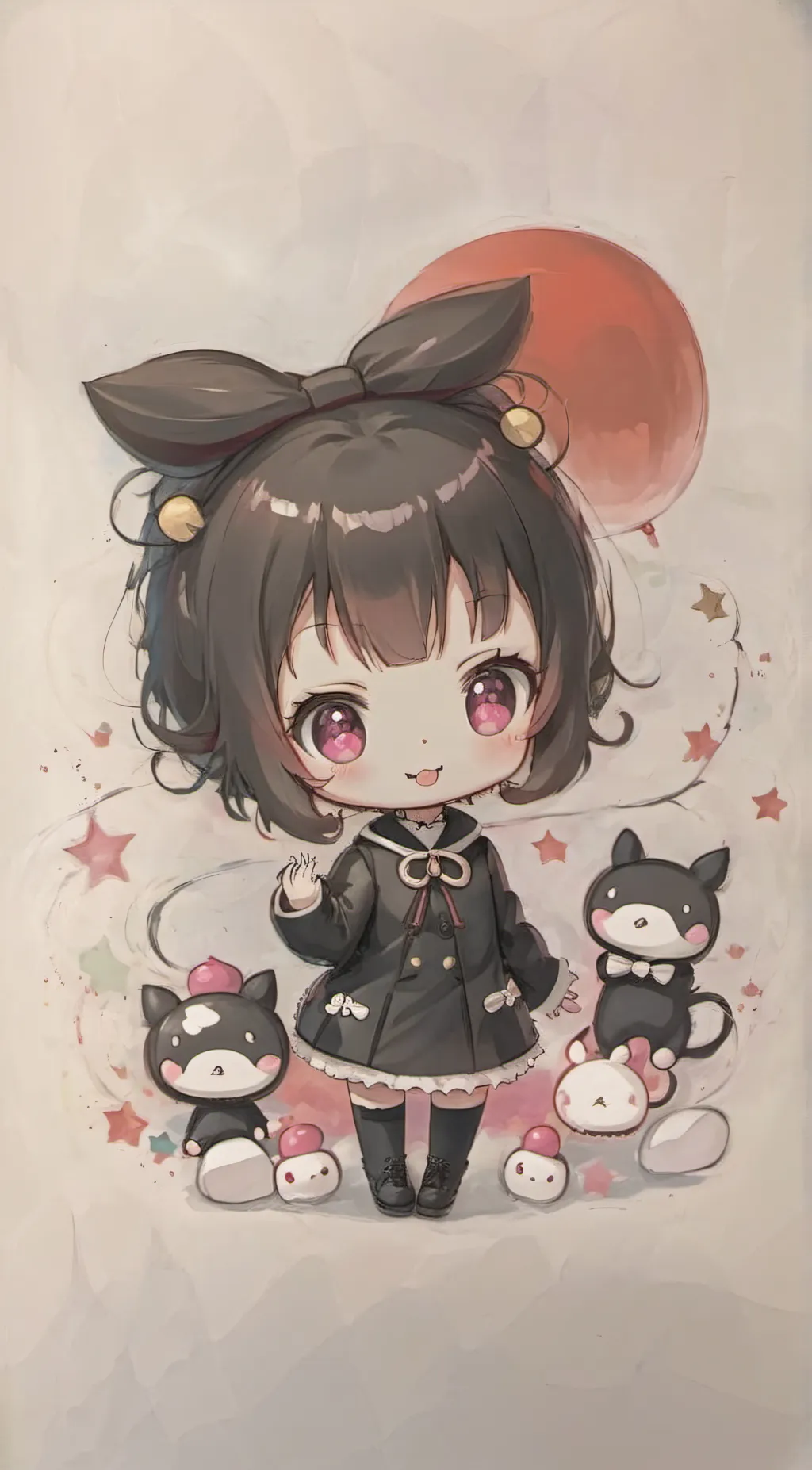 ai character: Kuromi:> background