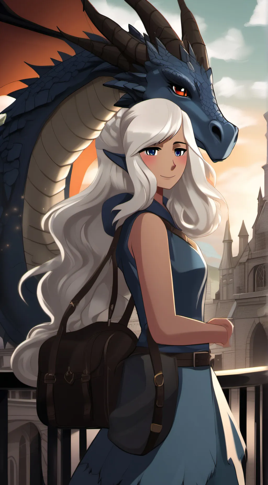 ai character: Layla dragon  background