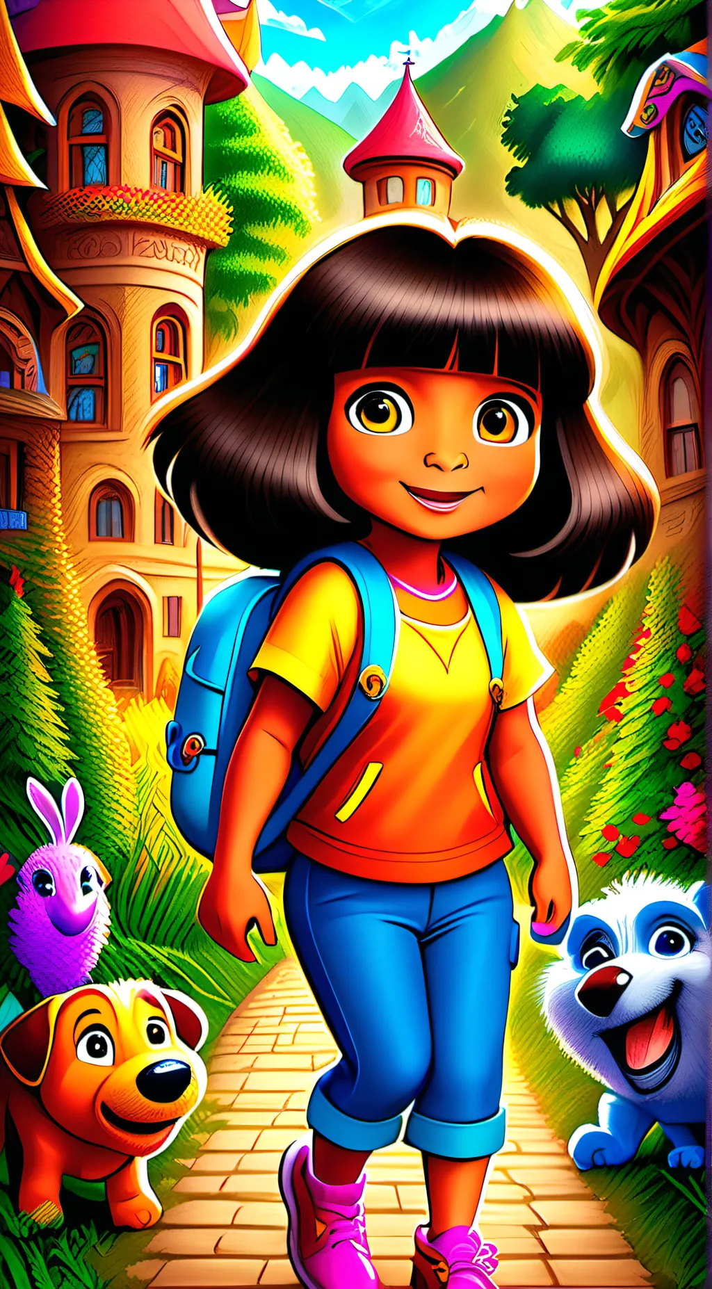 ai character: Dora background