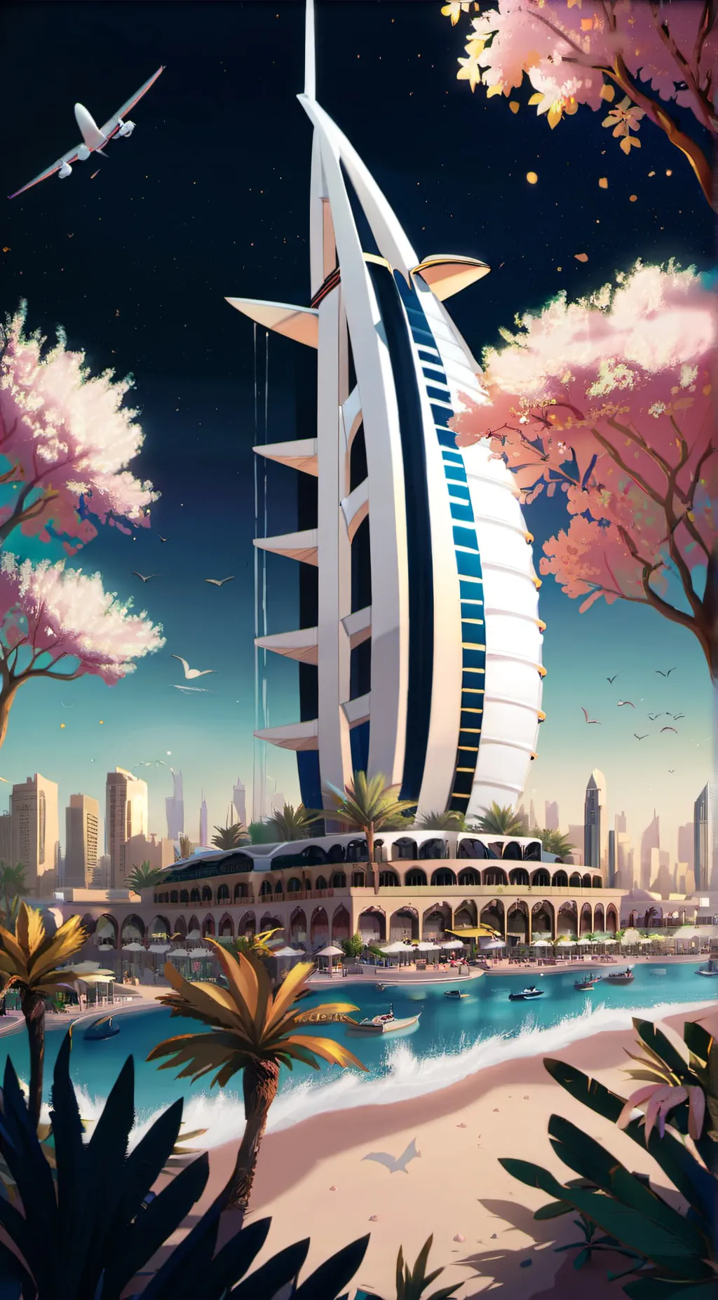 ai character: City of Dubai background